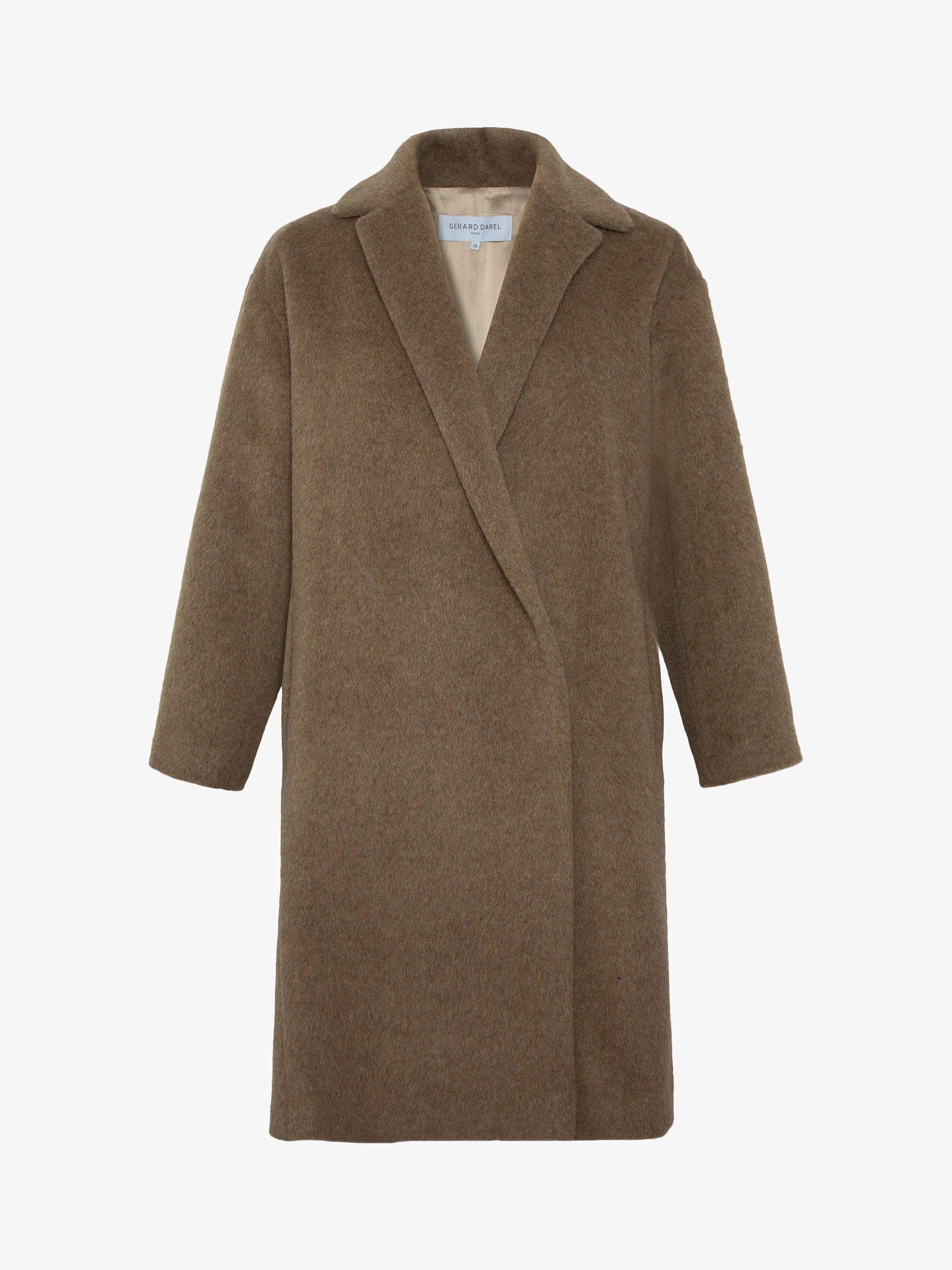 Gerard Darel Pablo Wool Mix Coat, Camel