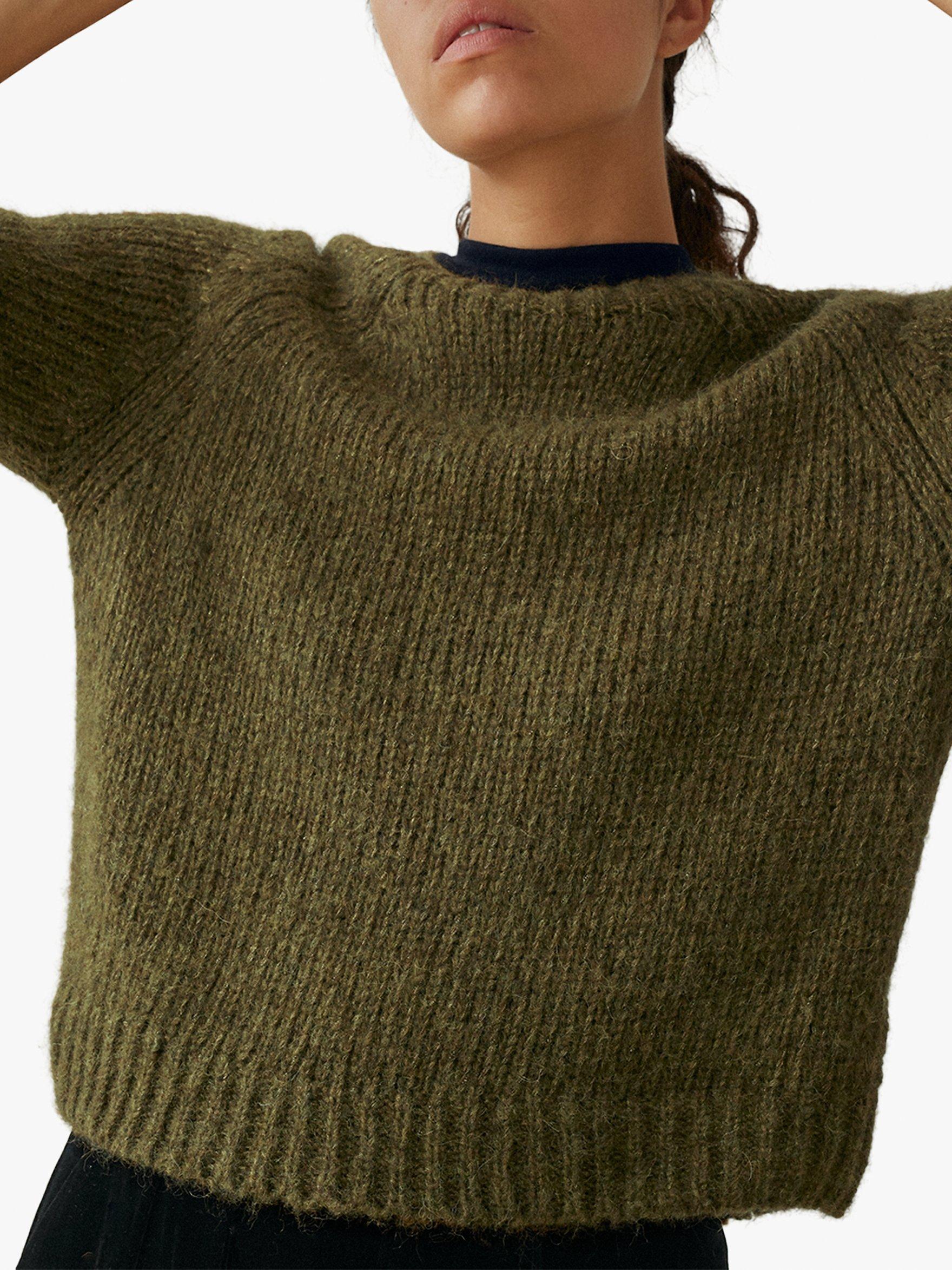 Toast Alpaca Wool Jumper, Olive