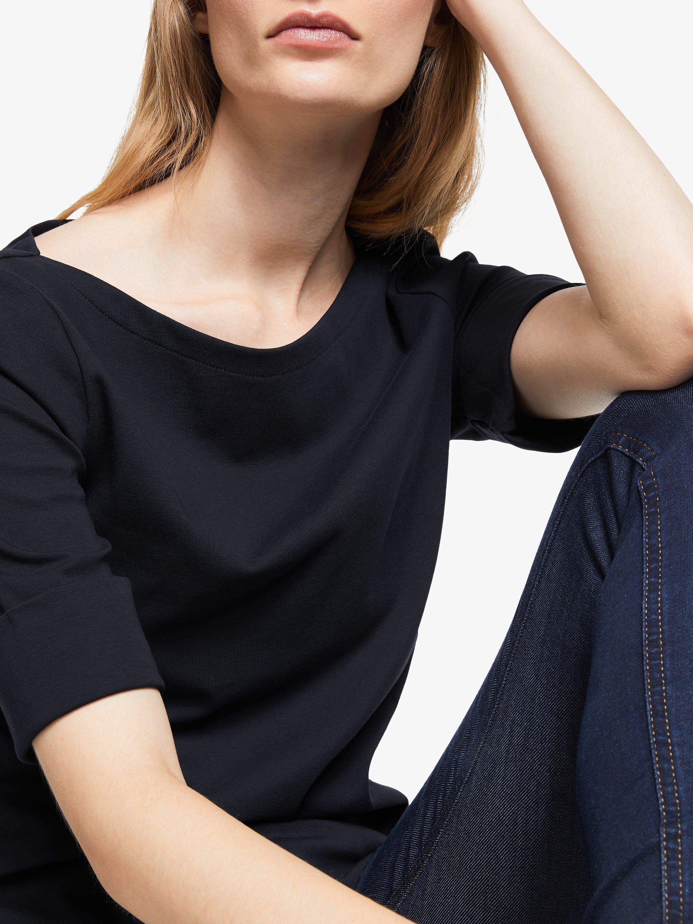 Product image 5 of 7, which shows Lauren Ralph Lauren Judy Boat Neck Top, Lauren Navy, XXS