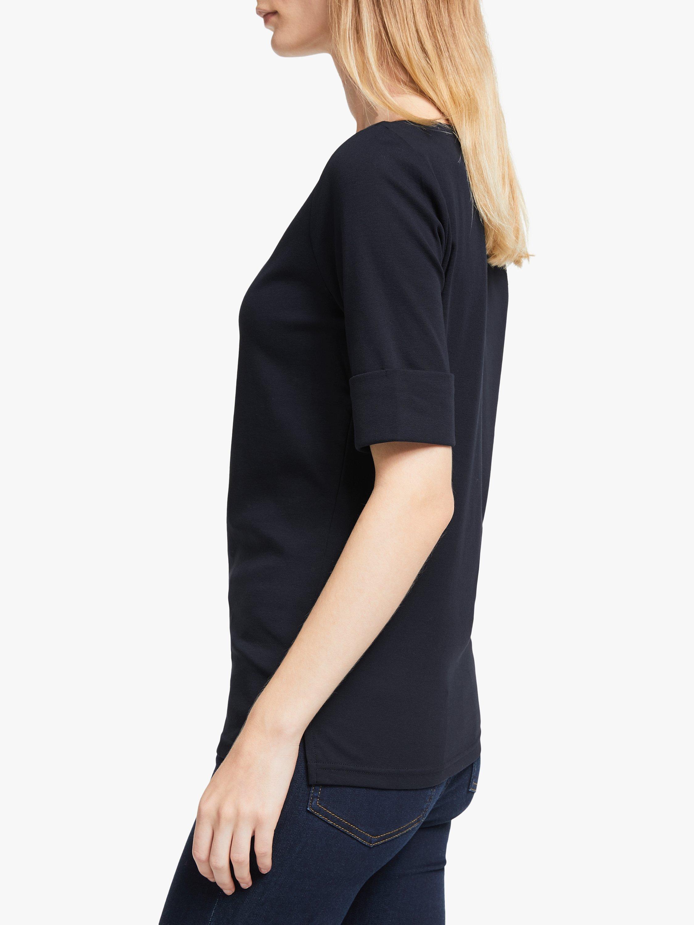 Product image 7 of 7, which shows Lauren Ralph Lauren Judy Boat Neck Top, Lauren Navy, XXS
