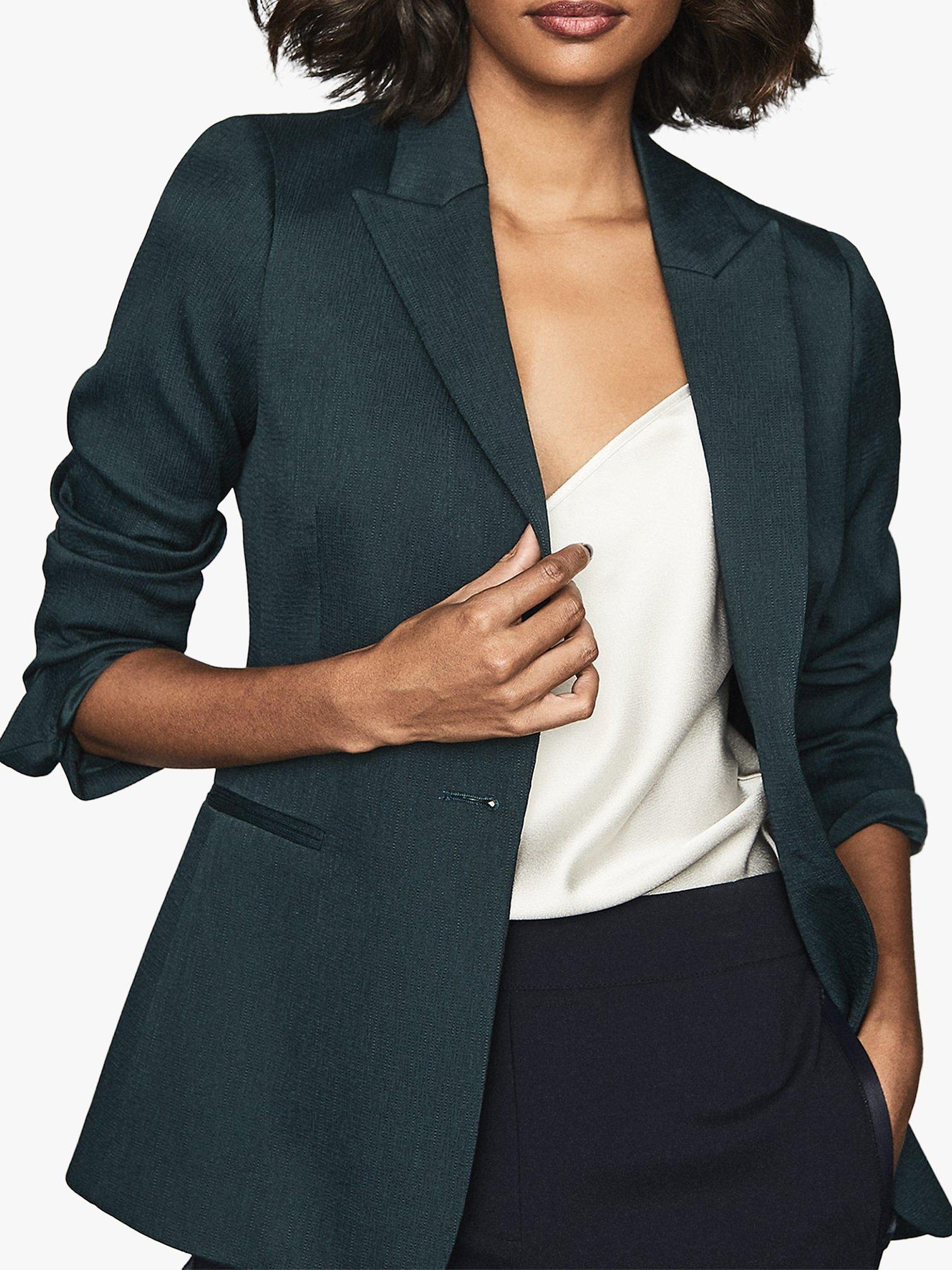 Reiss Neya Tailored Blazer, Petrol Blue