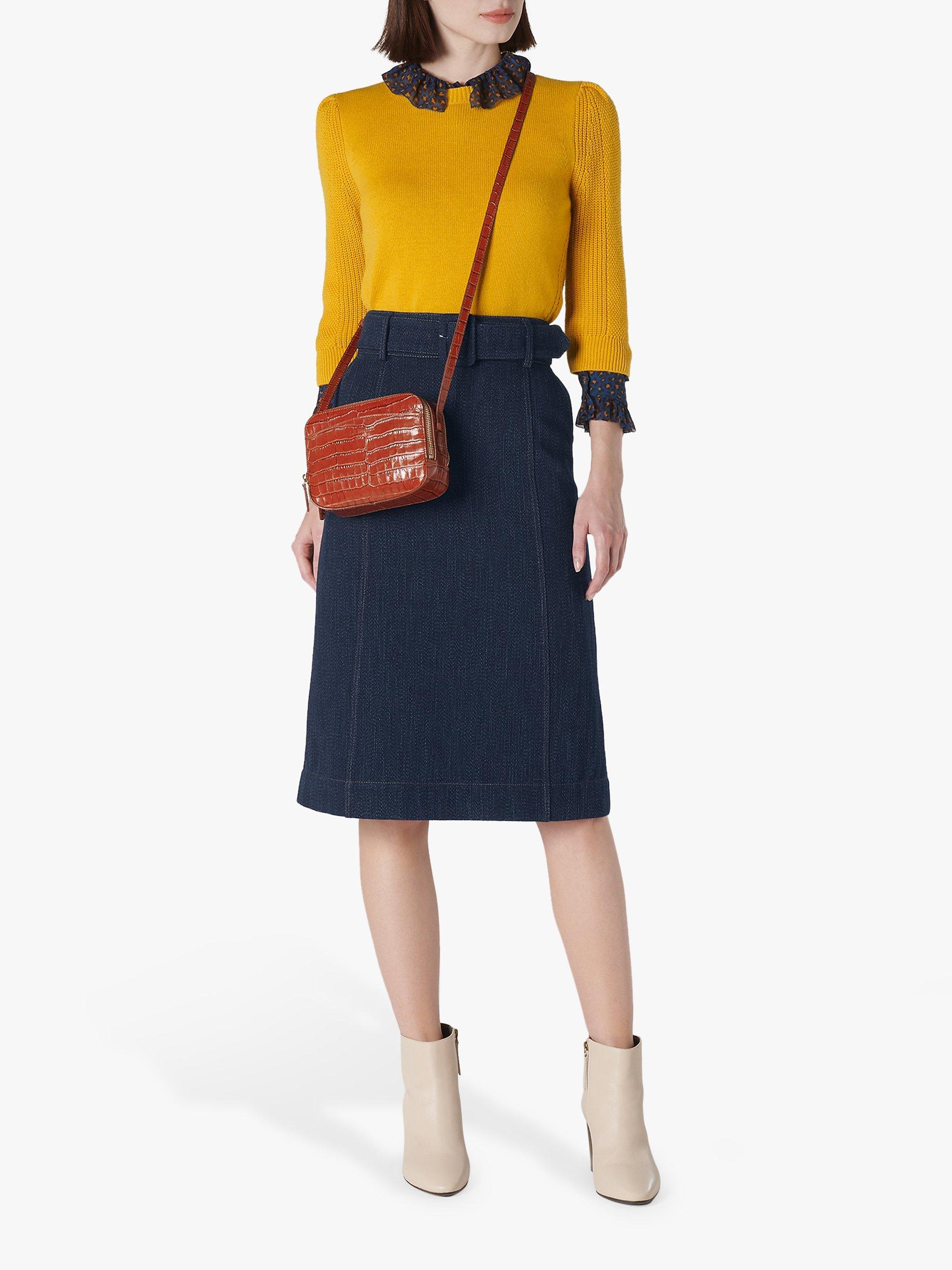 L.K.Bennett Suki Denim A-Line Skirt, Indigo