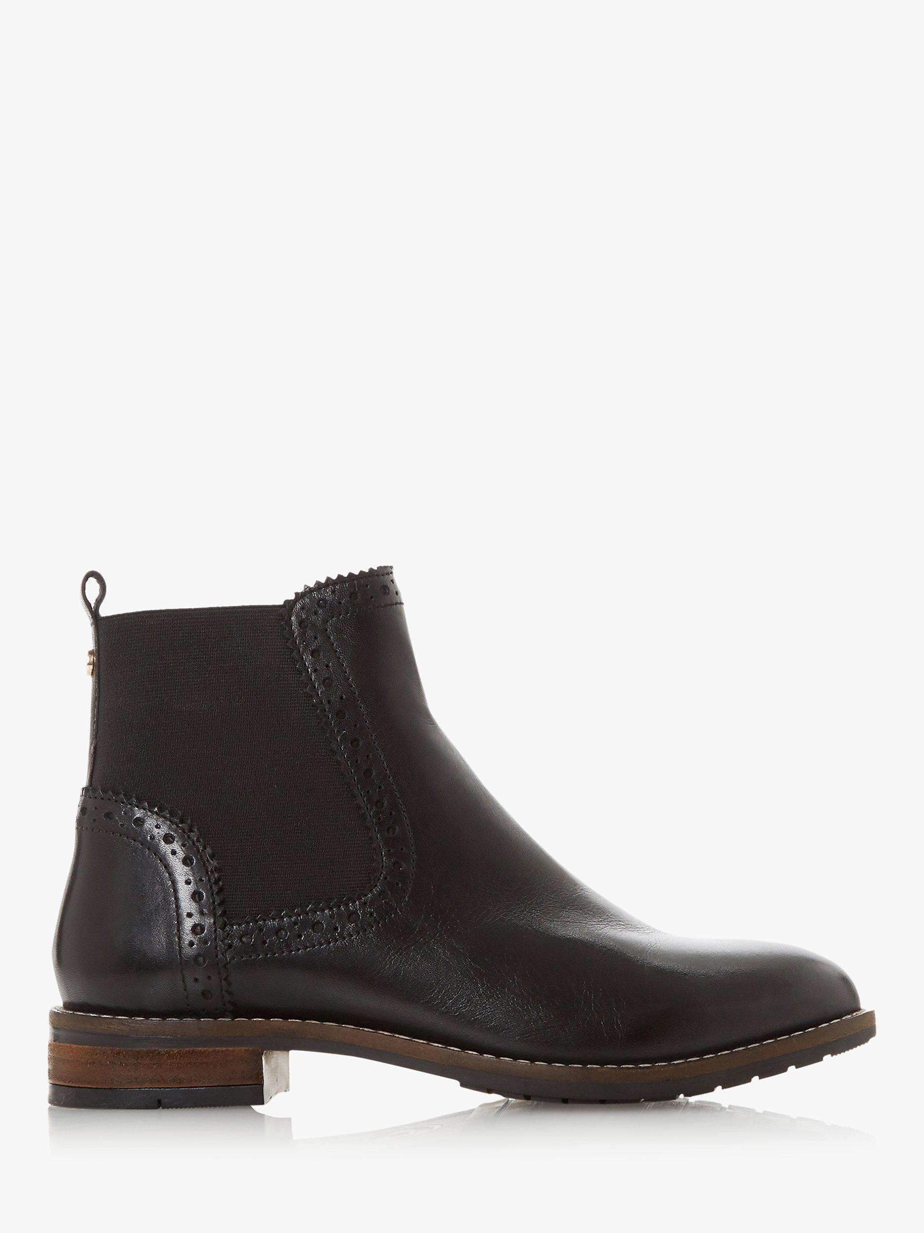 Dune Quant Leather Trimmed Chelsea Boots