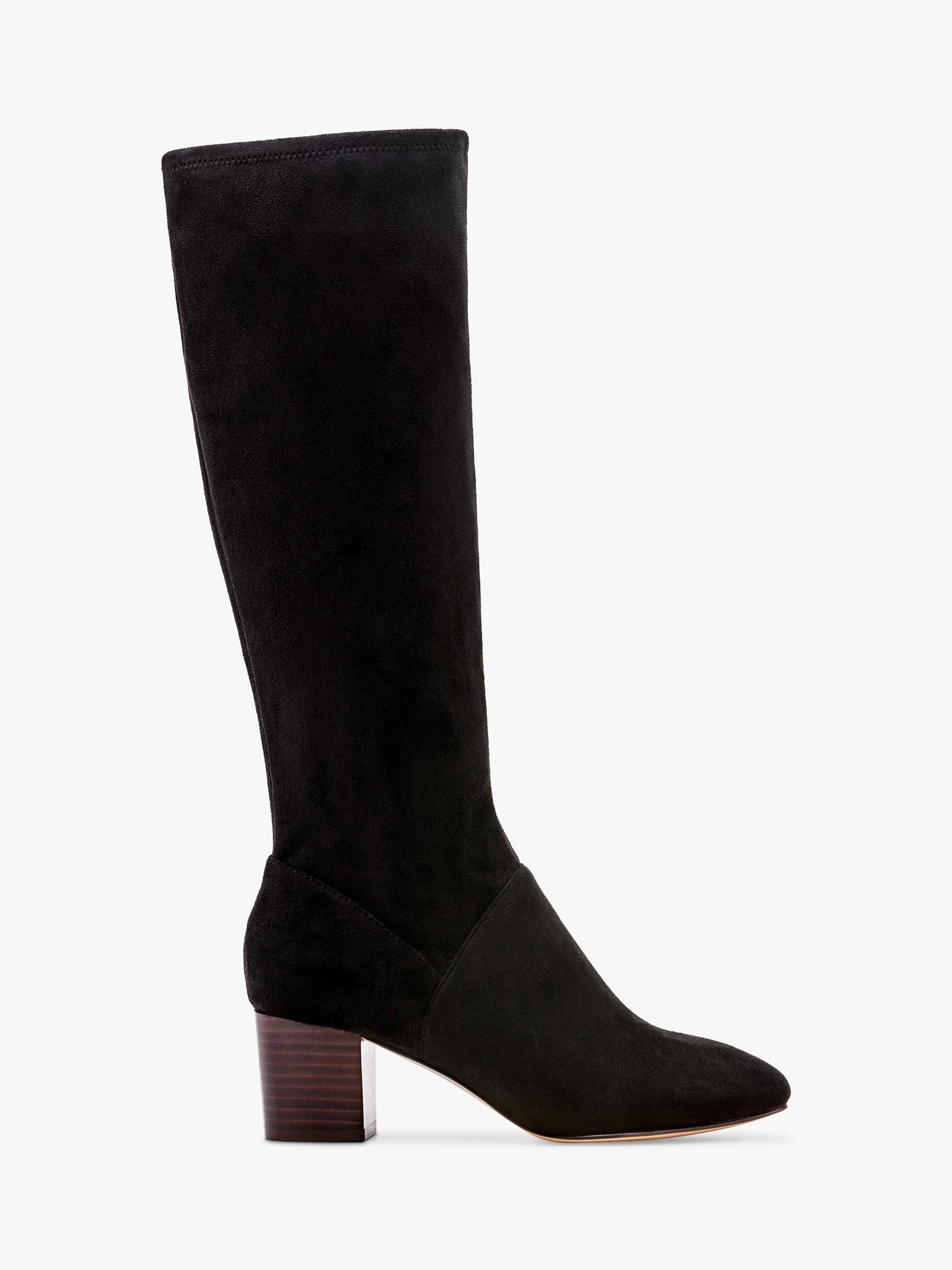 Boden Round Toe Block Heel Knee High Boots, Black
