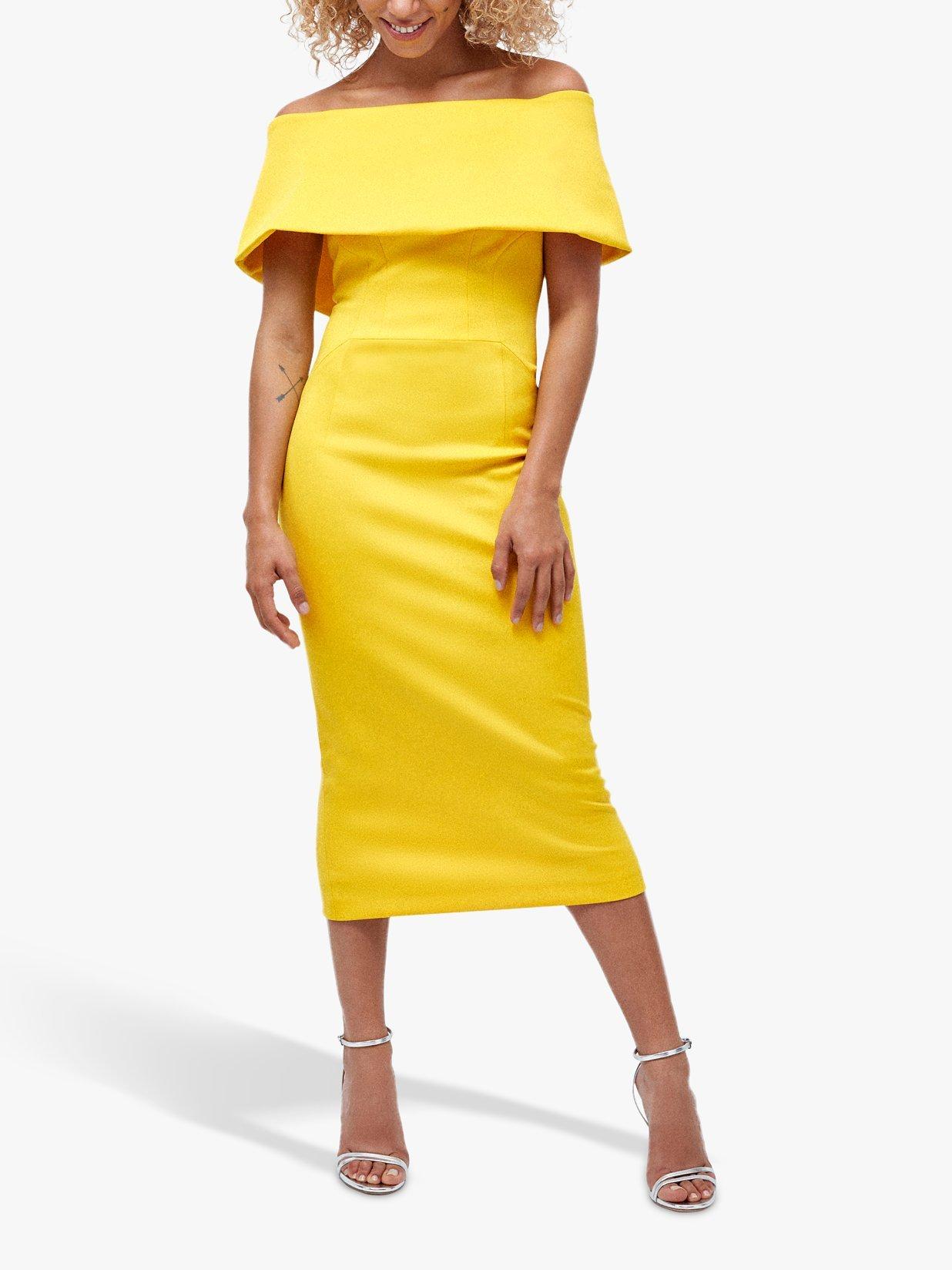 Coast Scuba Bardot Dress Yellow