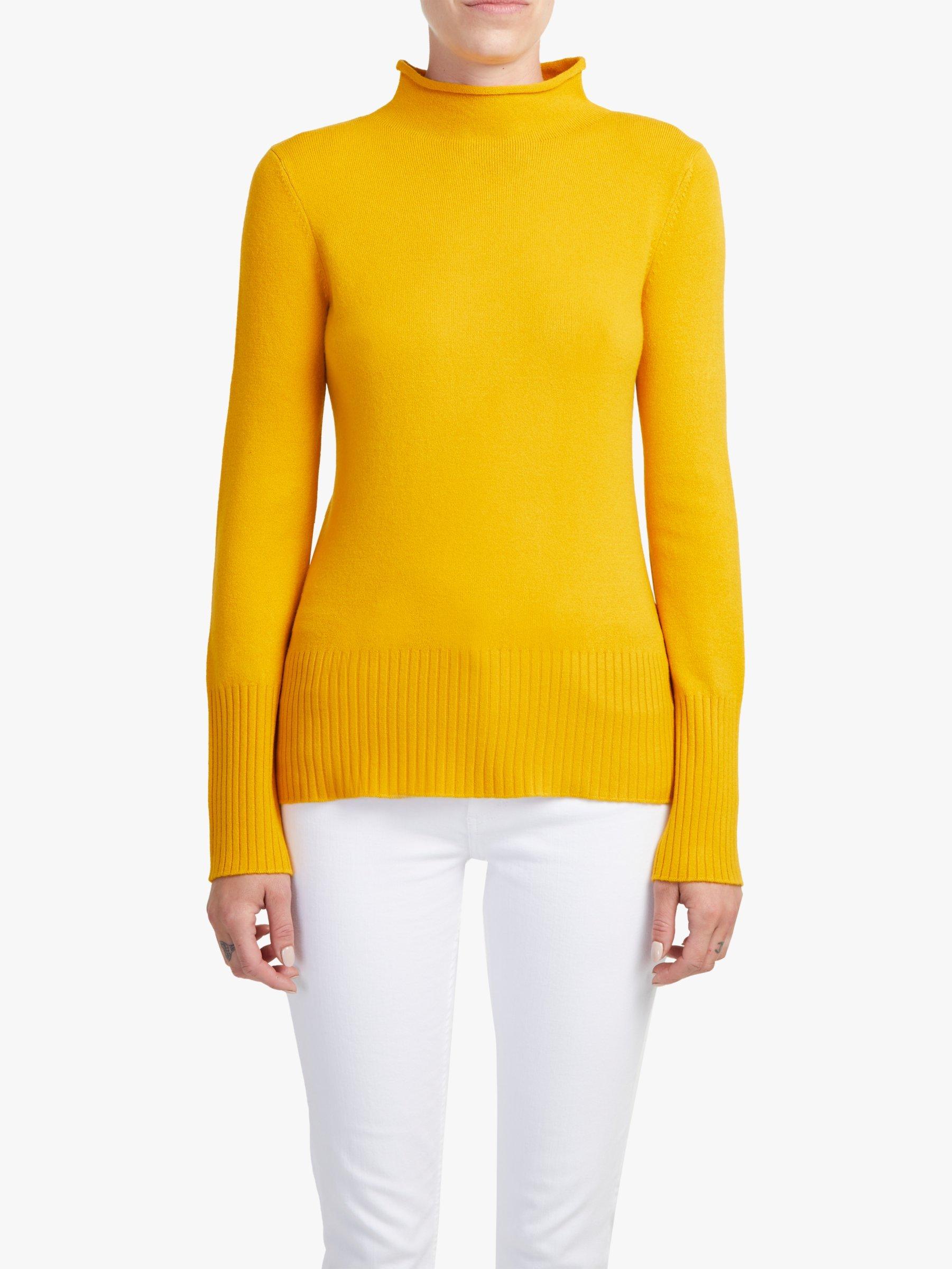 French Connection Roll Neck Jumper, Cancun Yellow, L