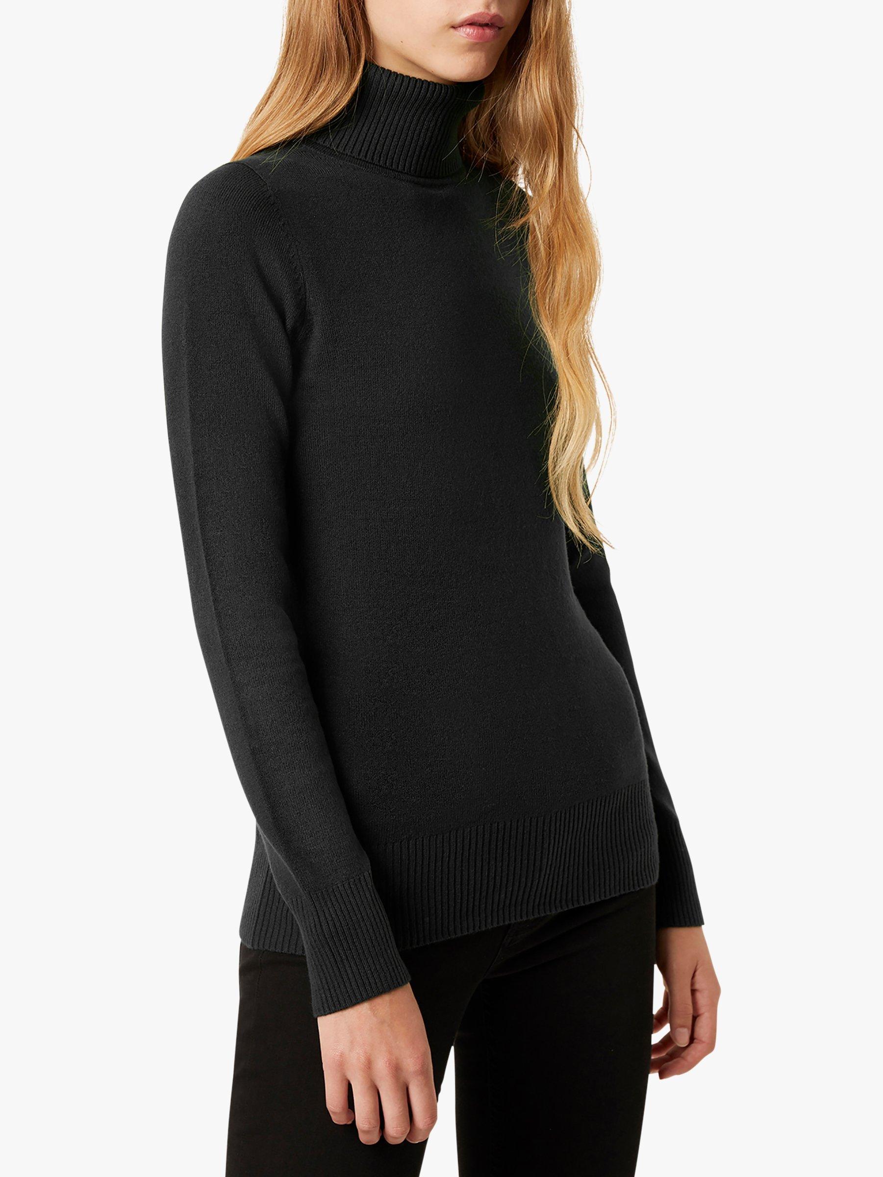 French Connection Turtle Neck Rib Hem Tunic Jumper