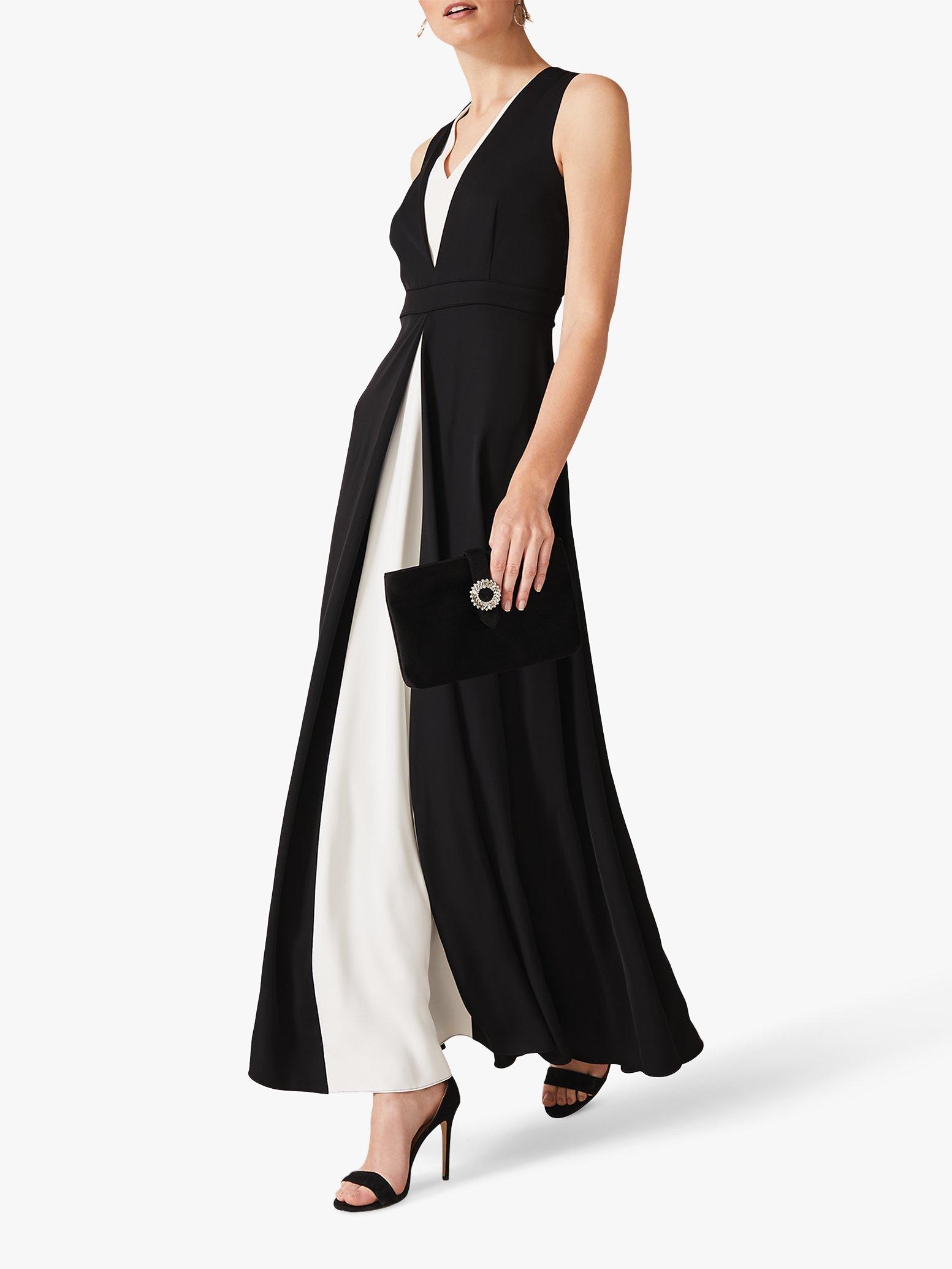 Phase Eight Addy Monochrome Maxi Dress, Black/Ivory