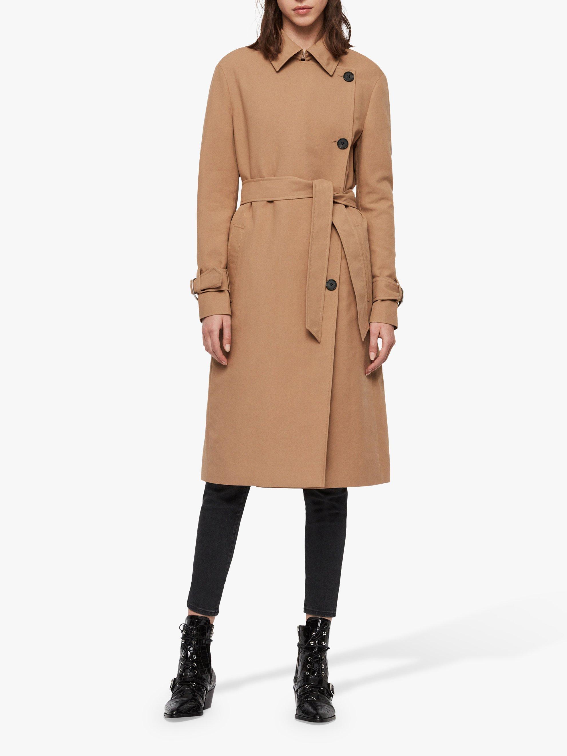 AllSaints Avita Trench Coat, Tawny Brown