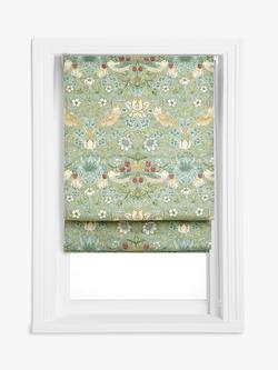 Morris & Co. Strawberry Thief Daylight Roman Blind, Duck Egg