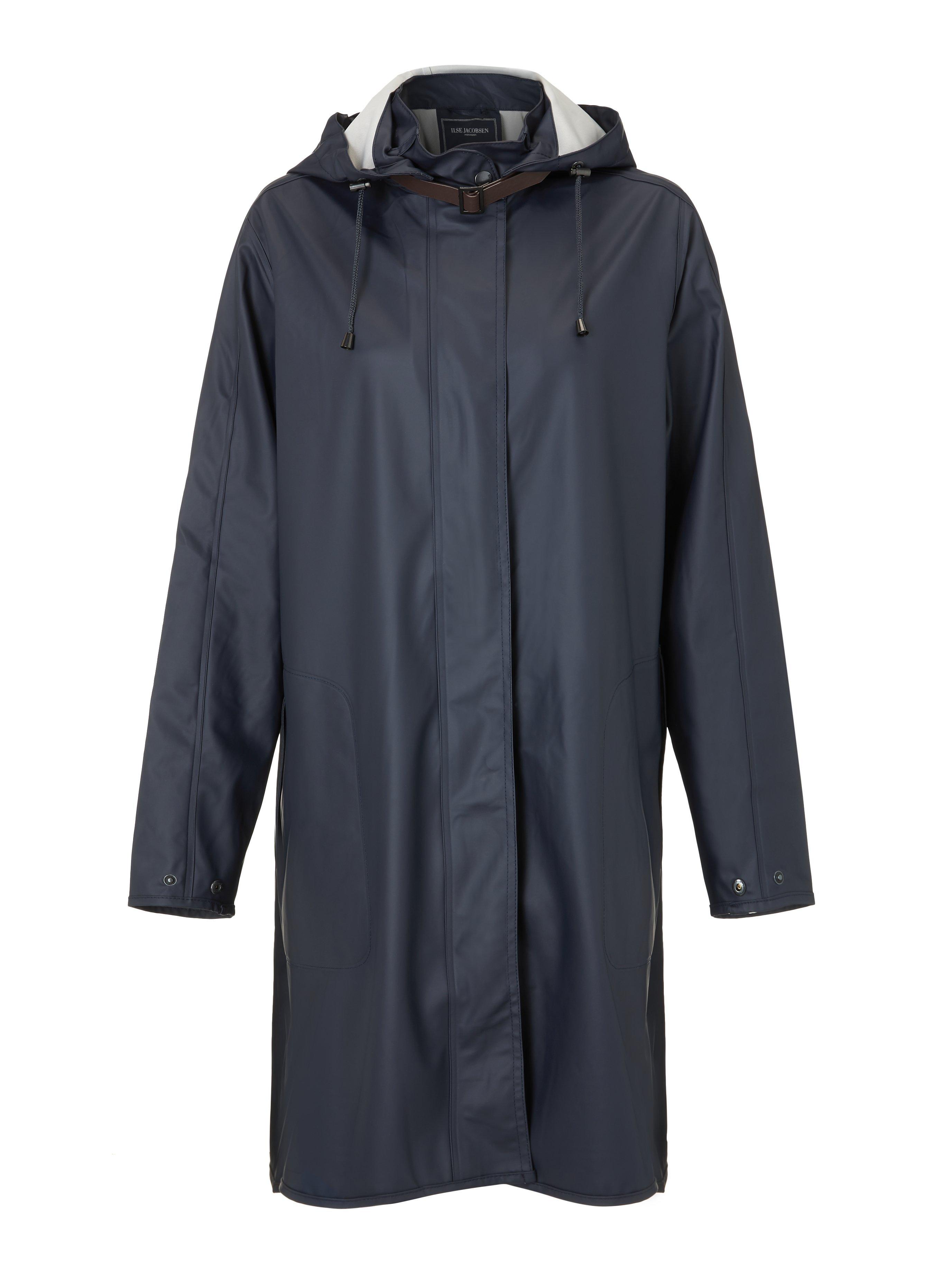 Ilse Jacobsen Hornbaek A Line Waterproof Raincoat Dark Indigo