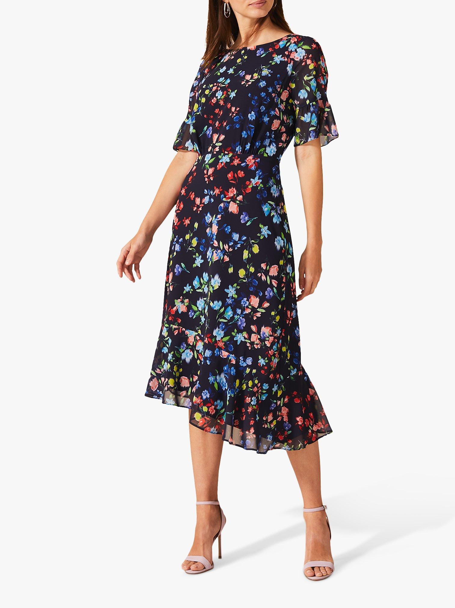 Phase Eight Callista Woven Dress, Black/Multi