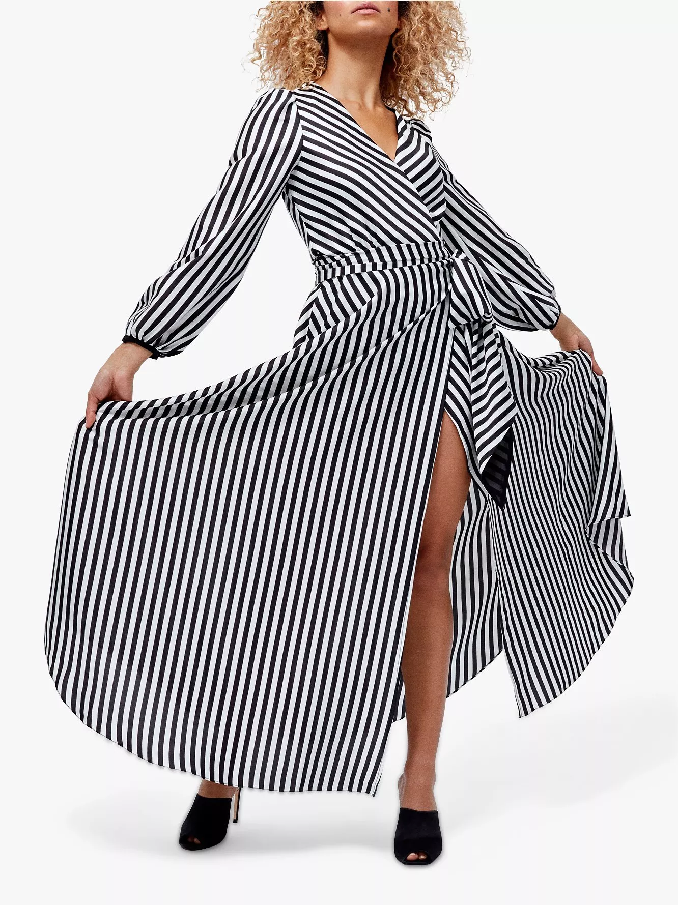 Coast black and white striped dress on sale