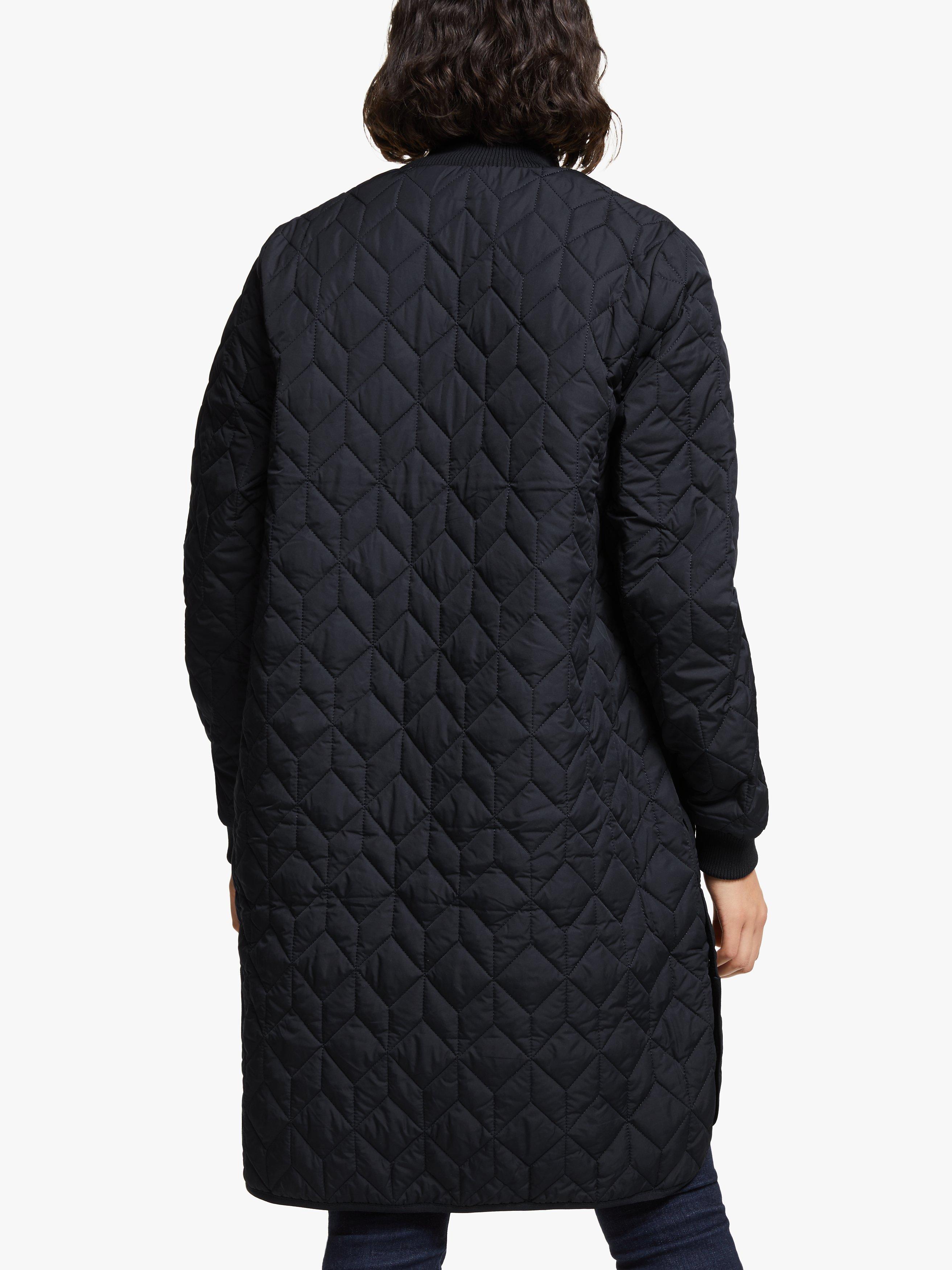 Product image 2 of 7, which shows Ilse Jacobsen Hornbæk Padded Quilted Coat, Dark Indigo, 18