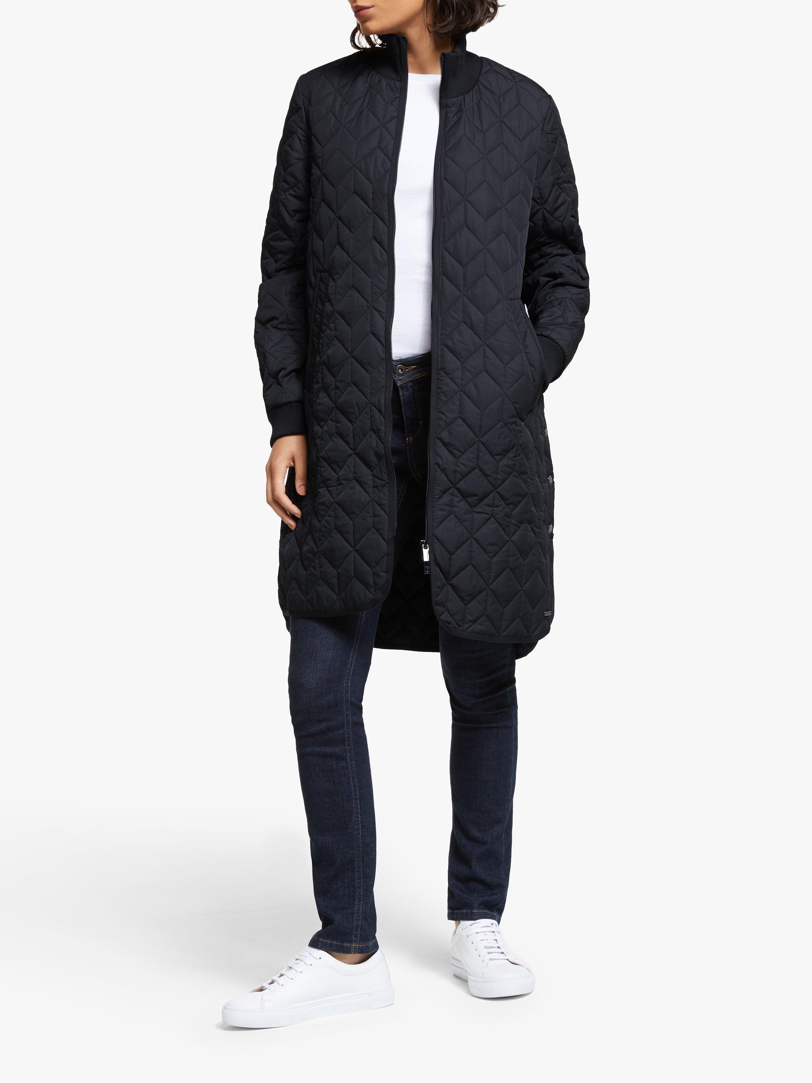 Product image 3 of 7, which shows Ilse Jacobsen Hornbæk Padded Quilted Coat, Dark Indigo, 18