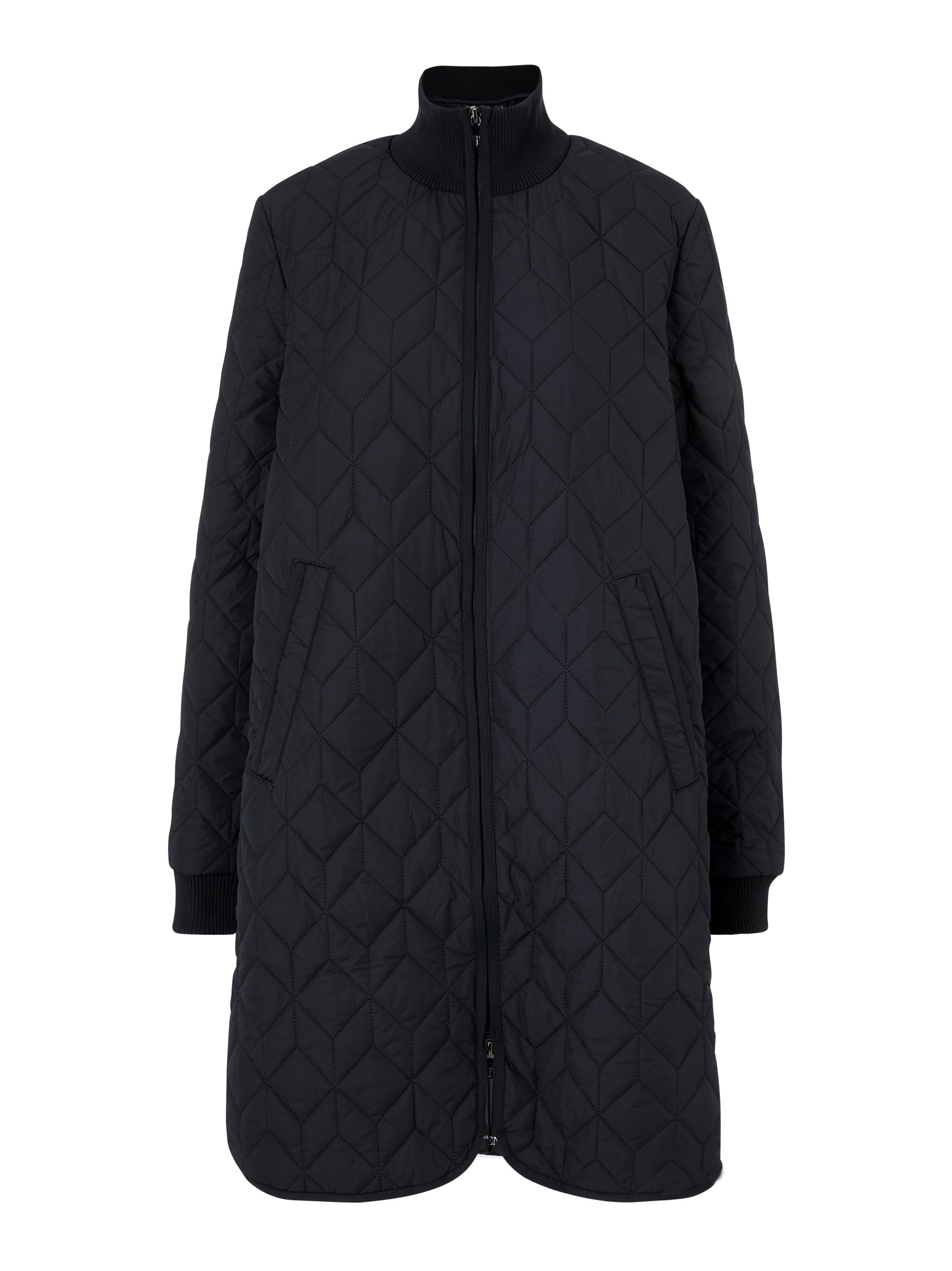 Product image 4 of 7, which shows Ilse Jacobsen Hornbæk Padded Quilted Coat, Dark Indigo, 18