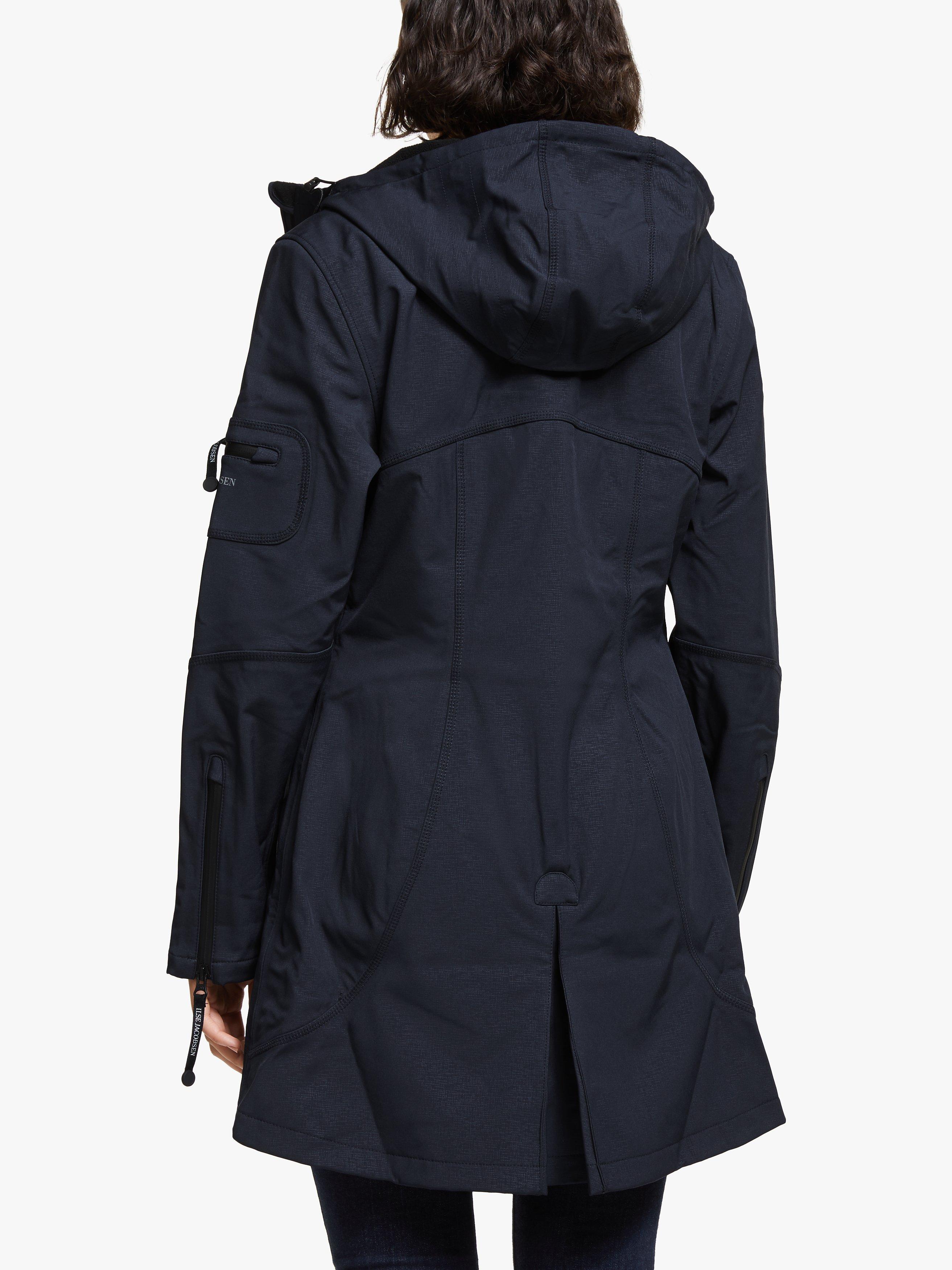 Product image 2 of 7, which shows Ilse Jacobsen Hornbæk 3/4 Length Raincoat, Indigo, 18