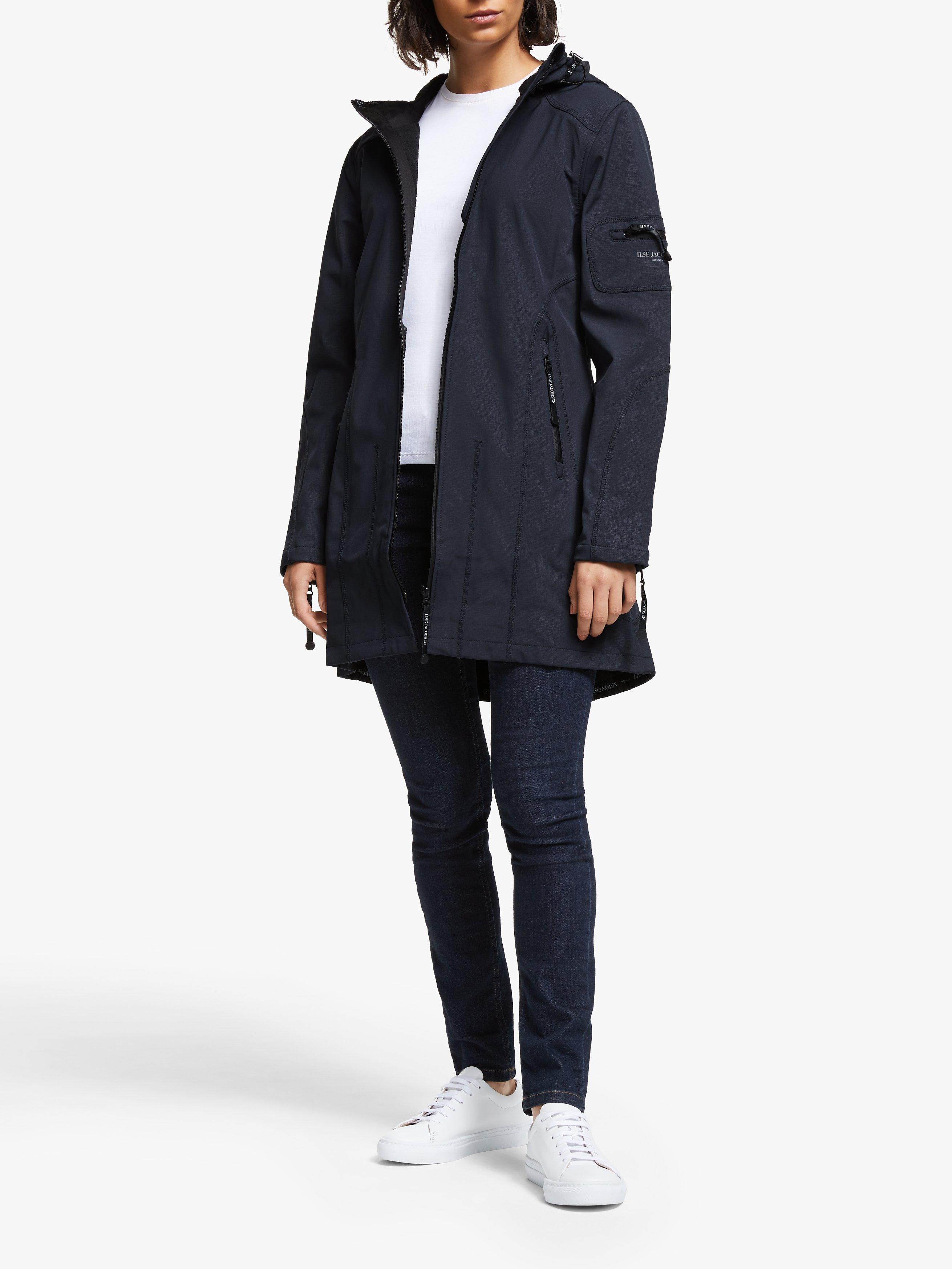 Product image 3 of 7, which shows Ilse Jacobsen Hornbæk 3/4 Length Raincoat, Indigo, 18
