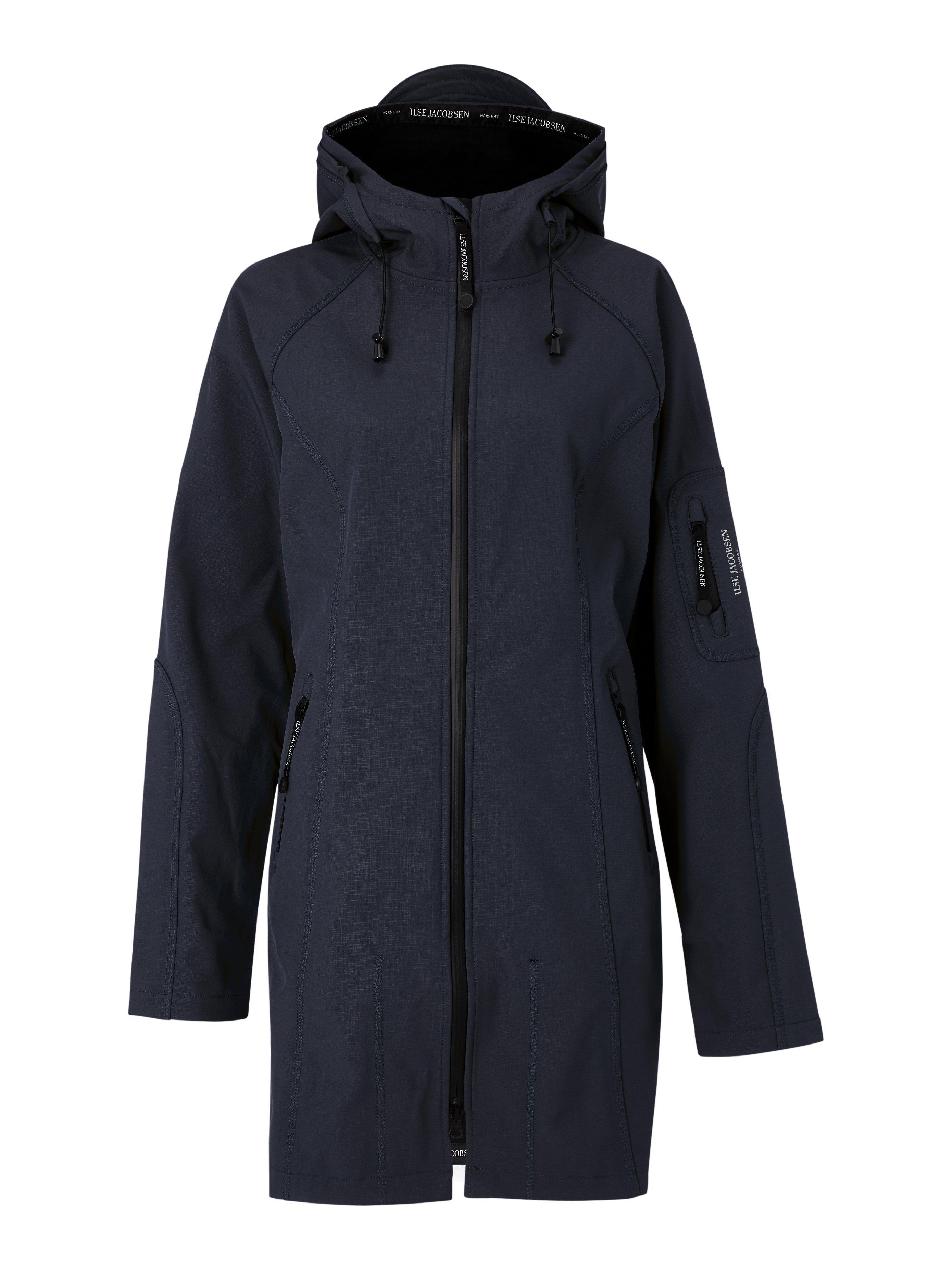 Product image 4 of 7, which shows Ilse Jacobsen Hornbæk 3/4 Length Raincoat, Indigo, 18