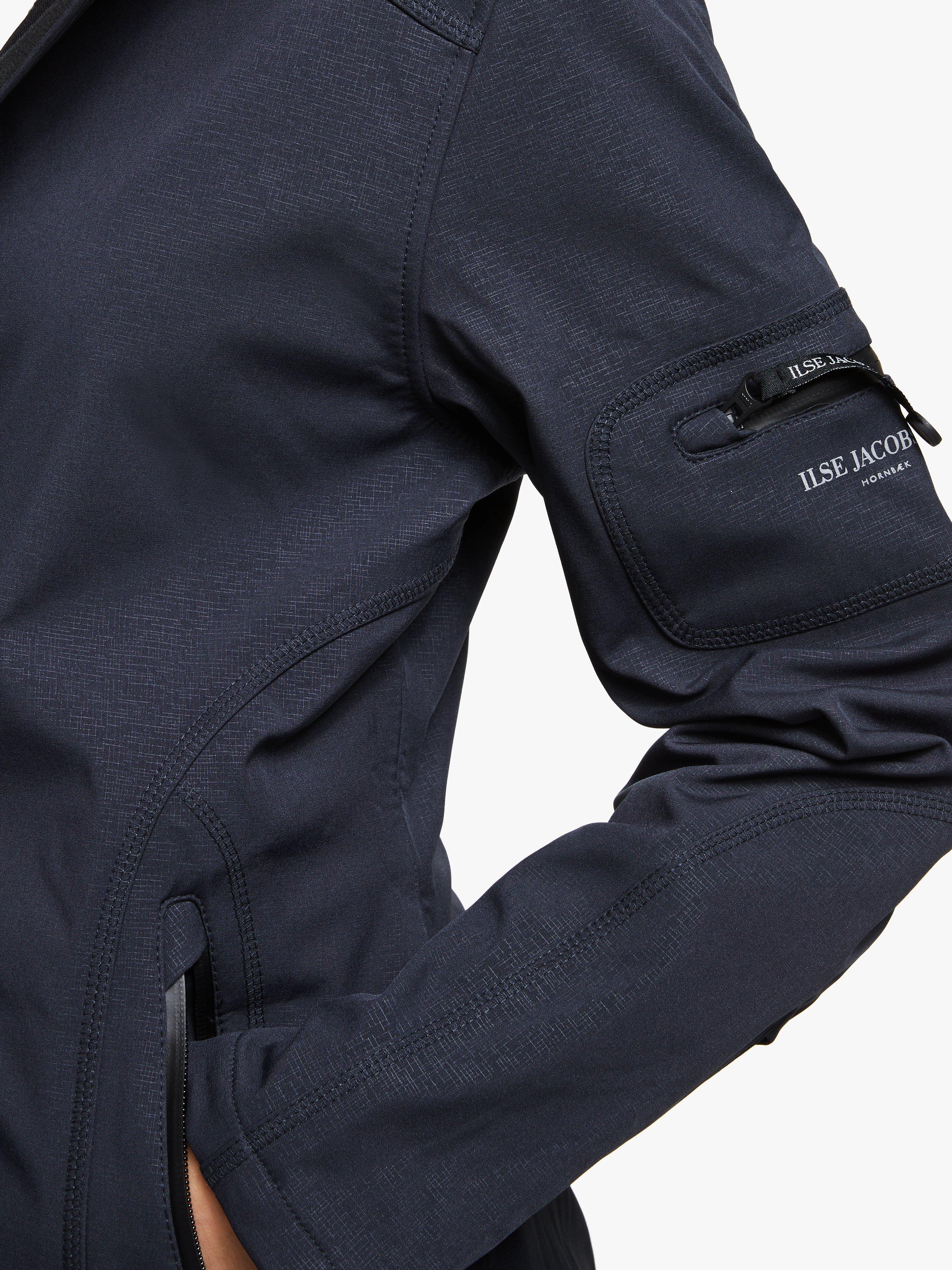 Product image 6 of 7, which shows Ilse Jacobsen Hornbæk 3/4 Length Raincoat, Indigo, 18