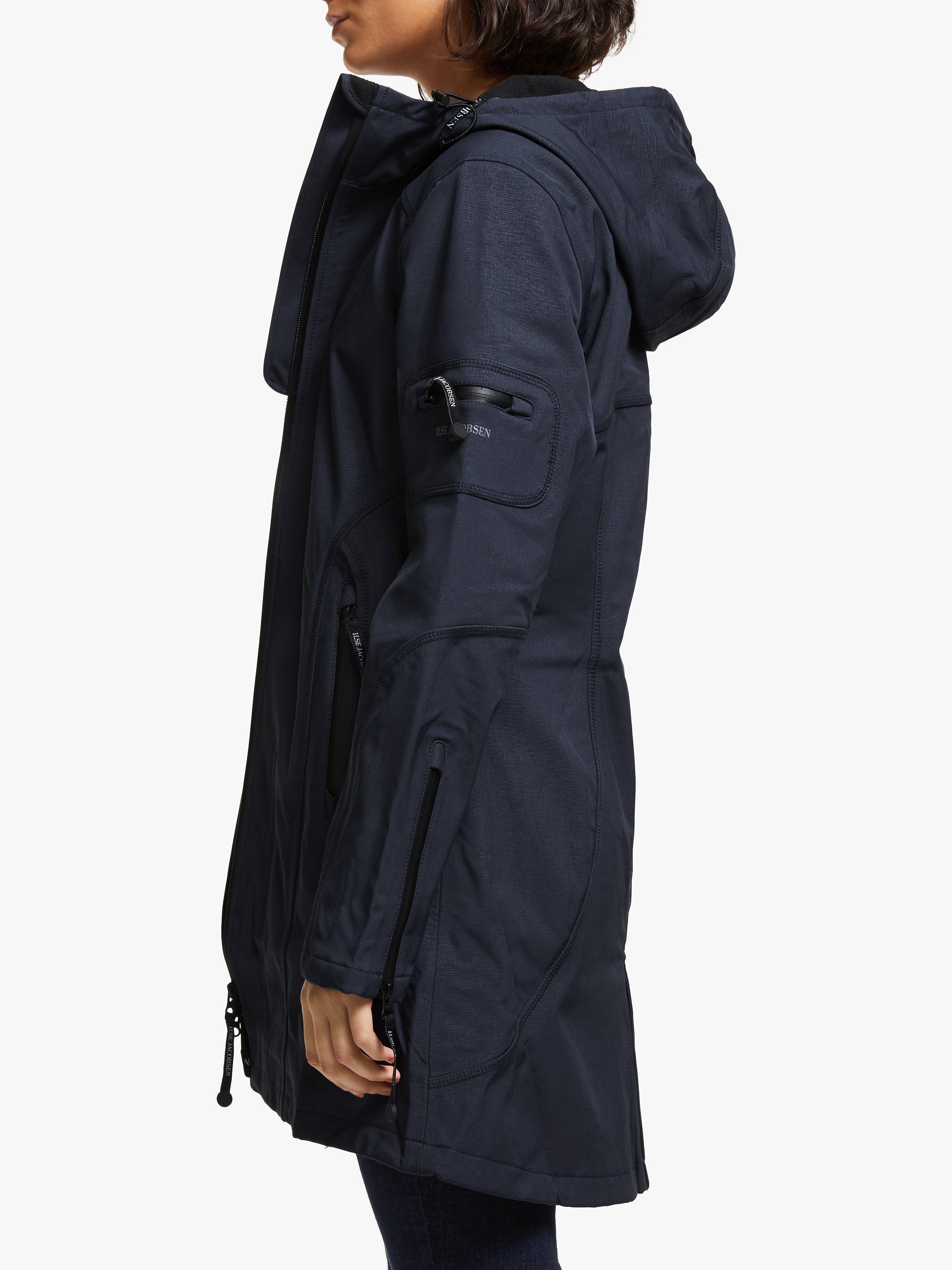 Product image 7 of 7, which shows Ilse Jacobsen Hornbæk 3/4 Length Raincoat, Indigo, 18