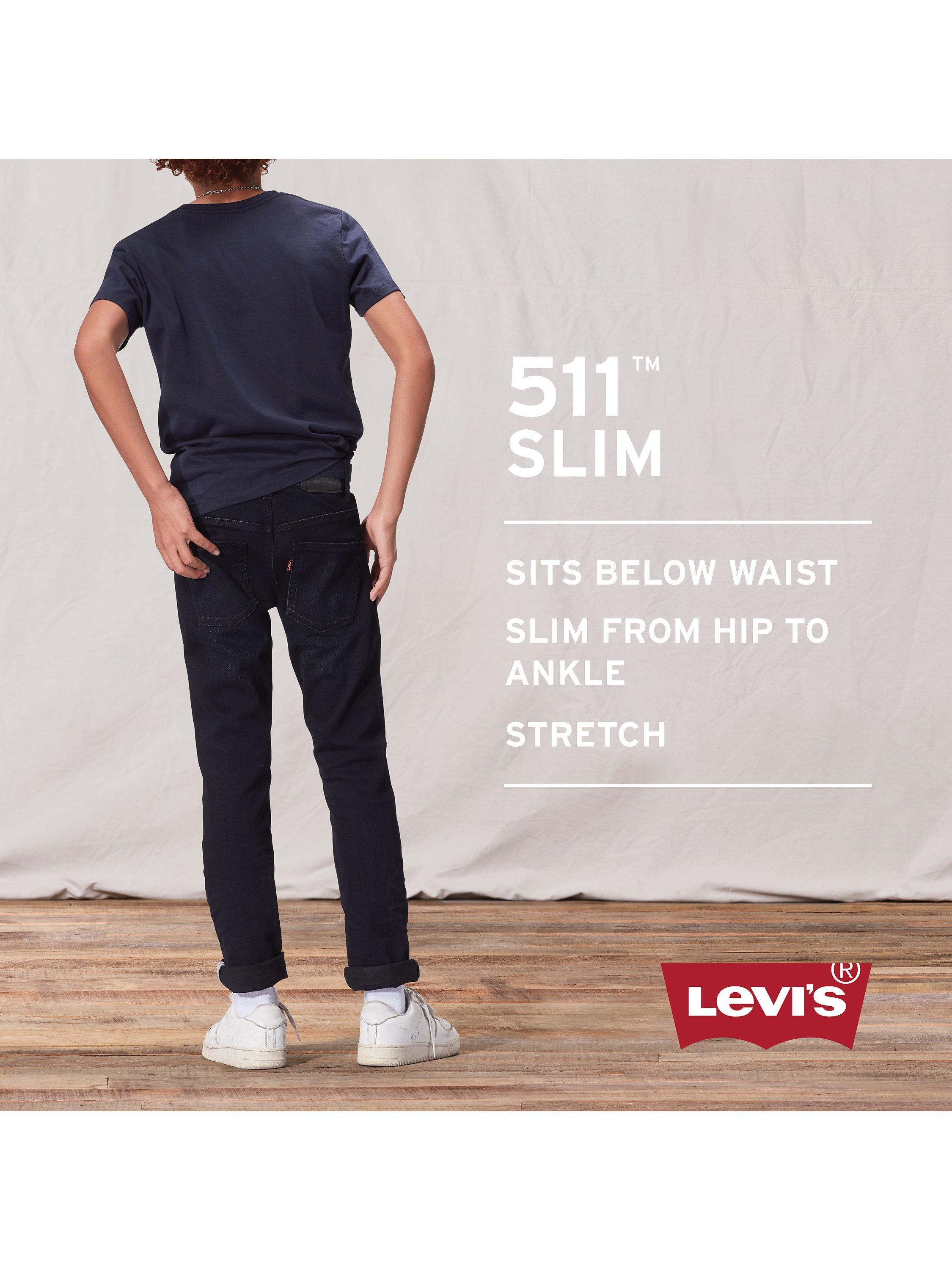 Levi Boys 511 Slim Fit Jeans Mid Blue