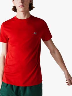 Lacoste Pima Crew Neck T-Shirt - view 2, Red