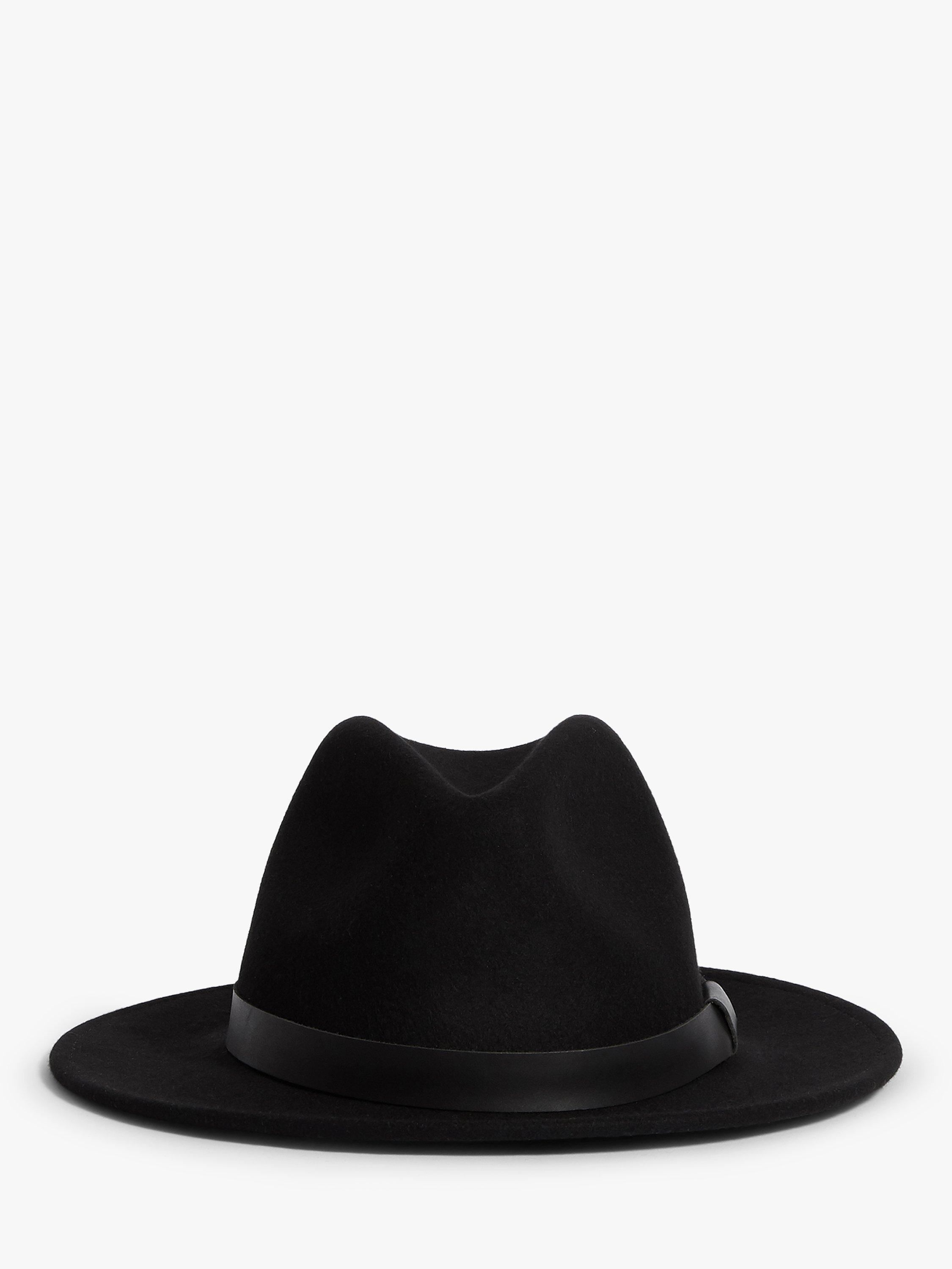 AllSaints Bronson Wool Fedora Hat, Black
