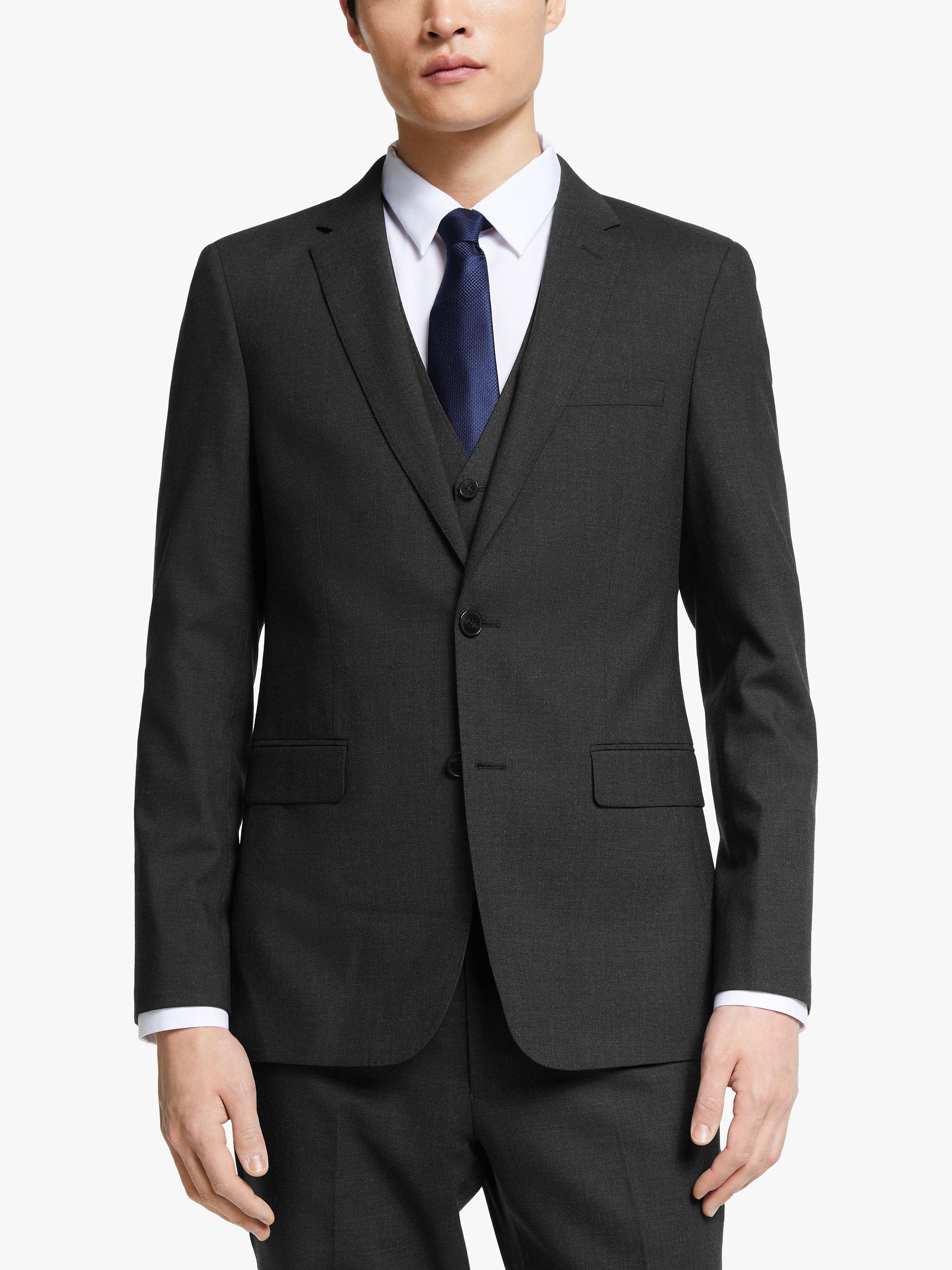 Kin Bengaline Wool Slim Fit Suit Jacket, Charcoal