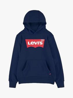 Levi's Kids' Batwing Logo Hoodie, Navy
