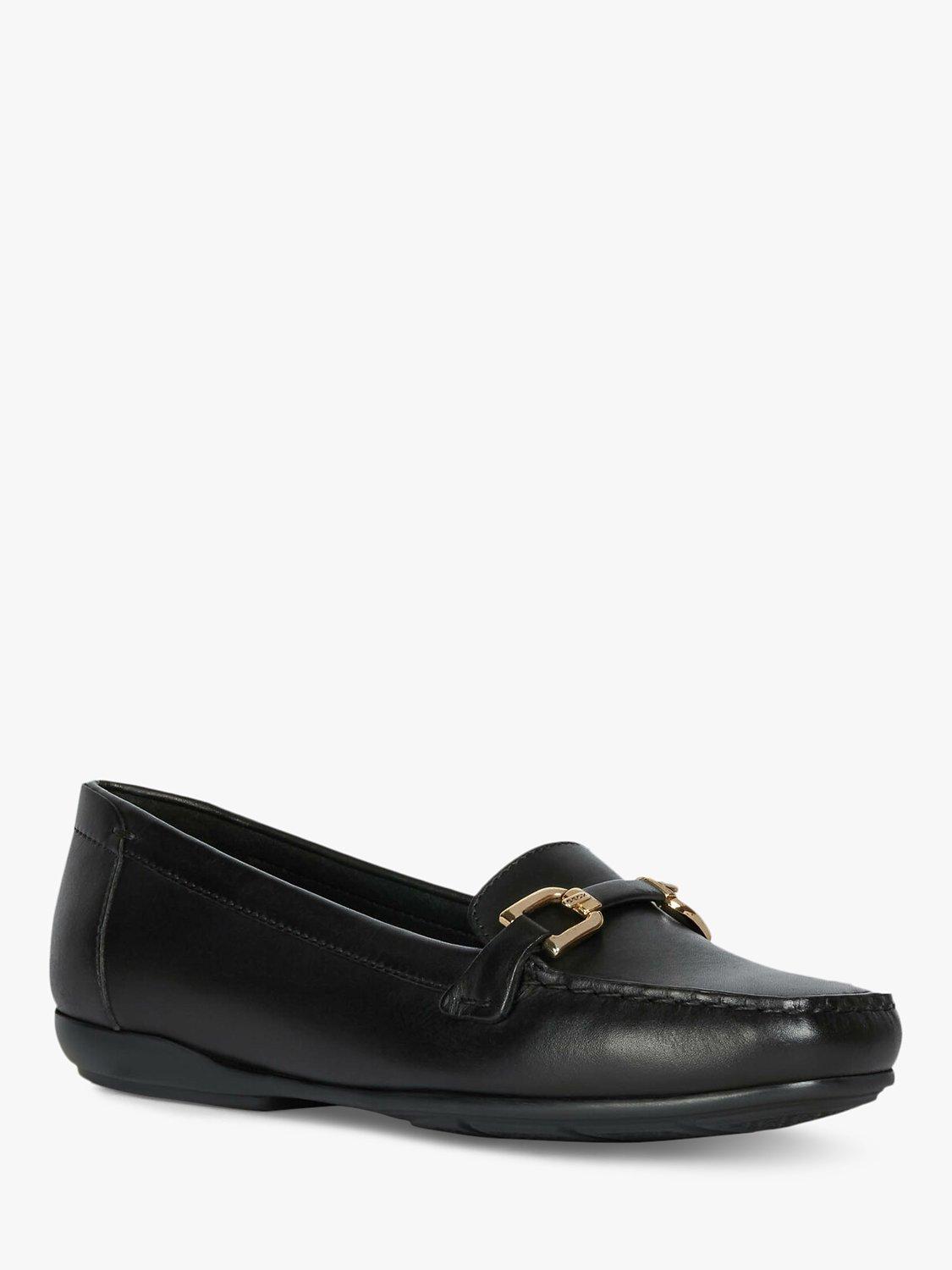 Product image 2 of 7, which shows Geox Women's Annytah Leather Moccasins, Black, Black, 3