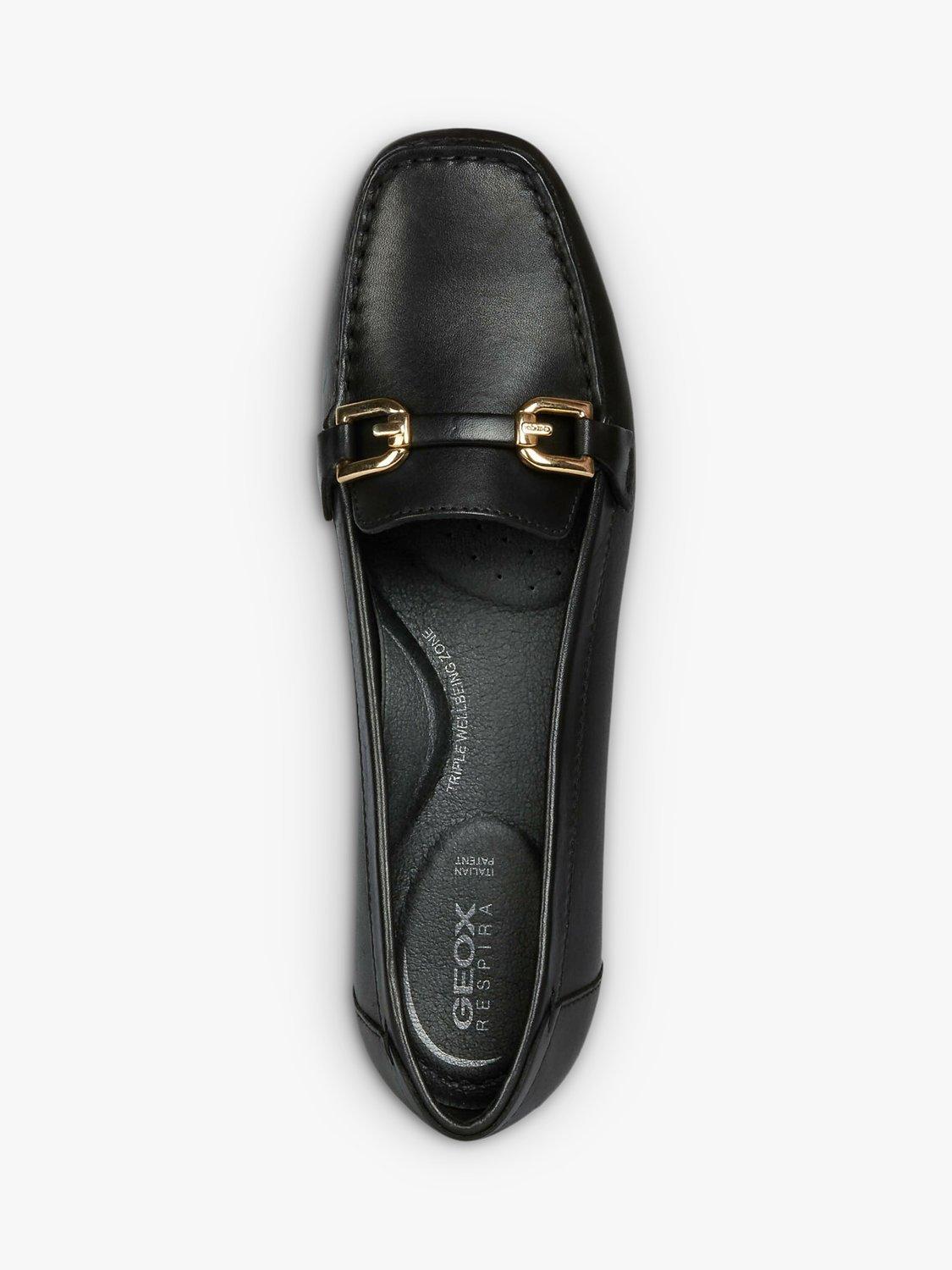 Product image 6 of 7, which shows Geox Women's Annytah Leather Moccasins, Black, Black, 3