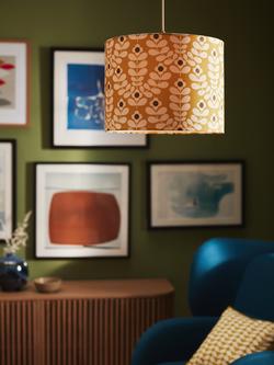 Orla Kiely Juniper Stem Lampshade, Yellow - view 2, Yellow