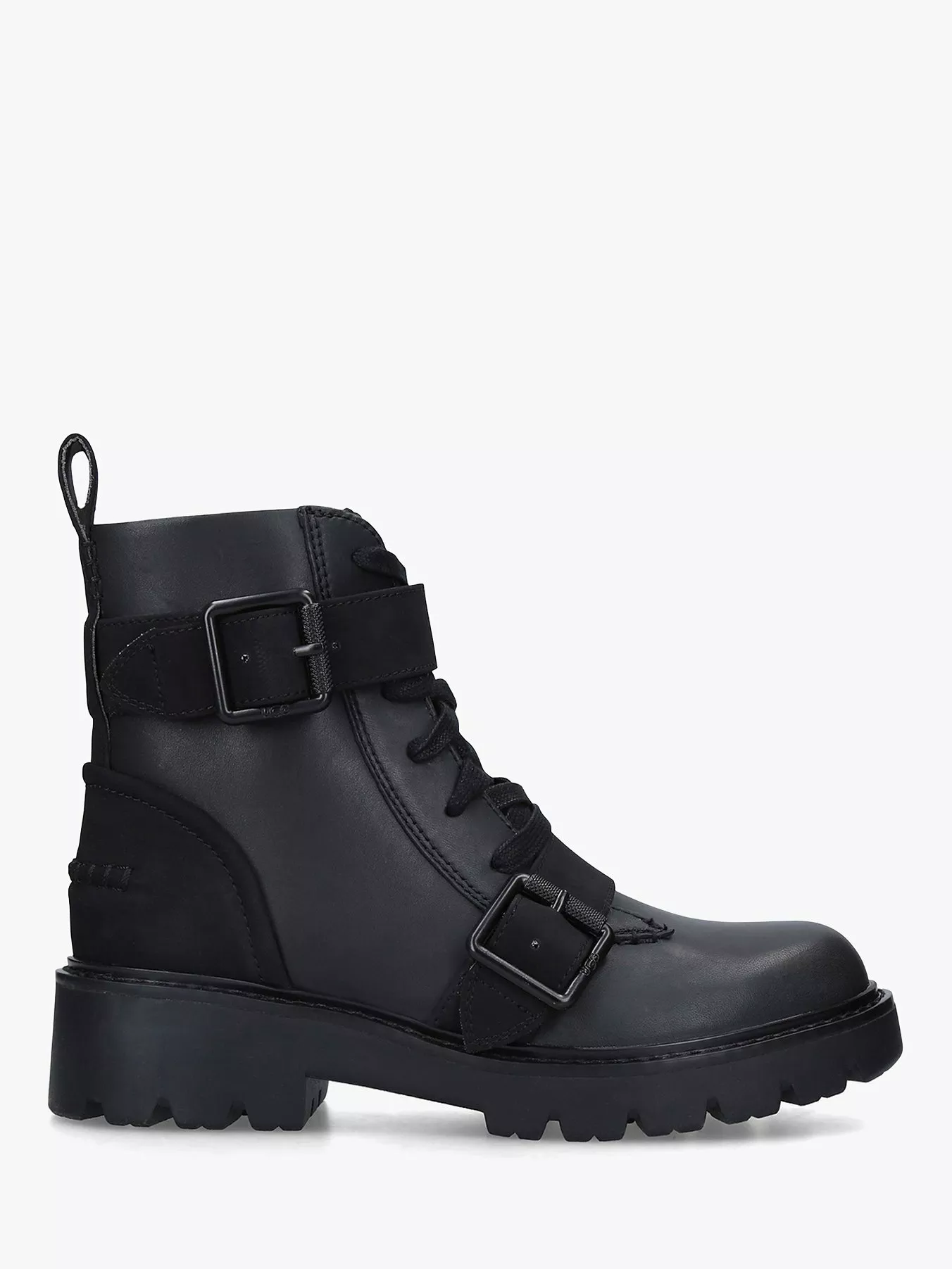 UGG Noe Leather Lace Up Boots Black