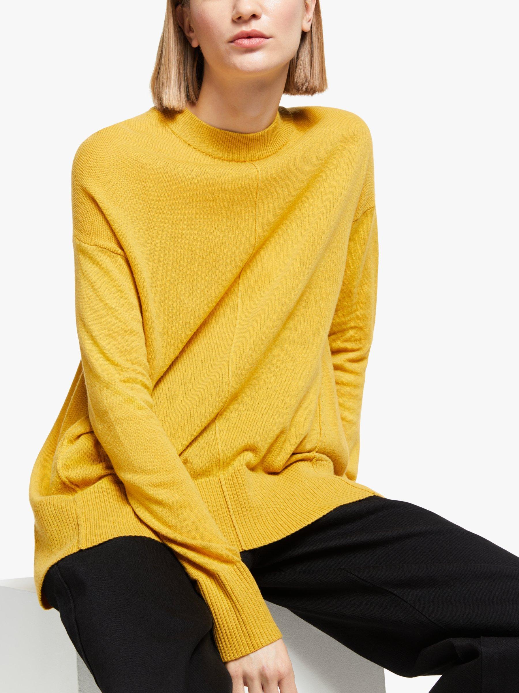 Kin Elliptical Hem Jumper, Yellow