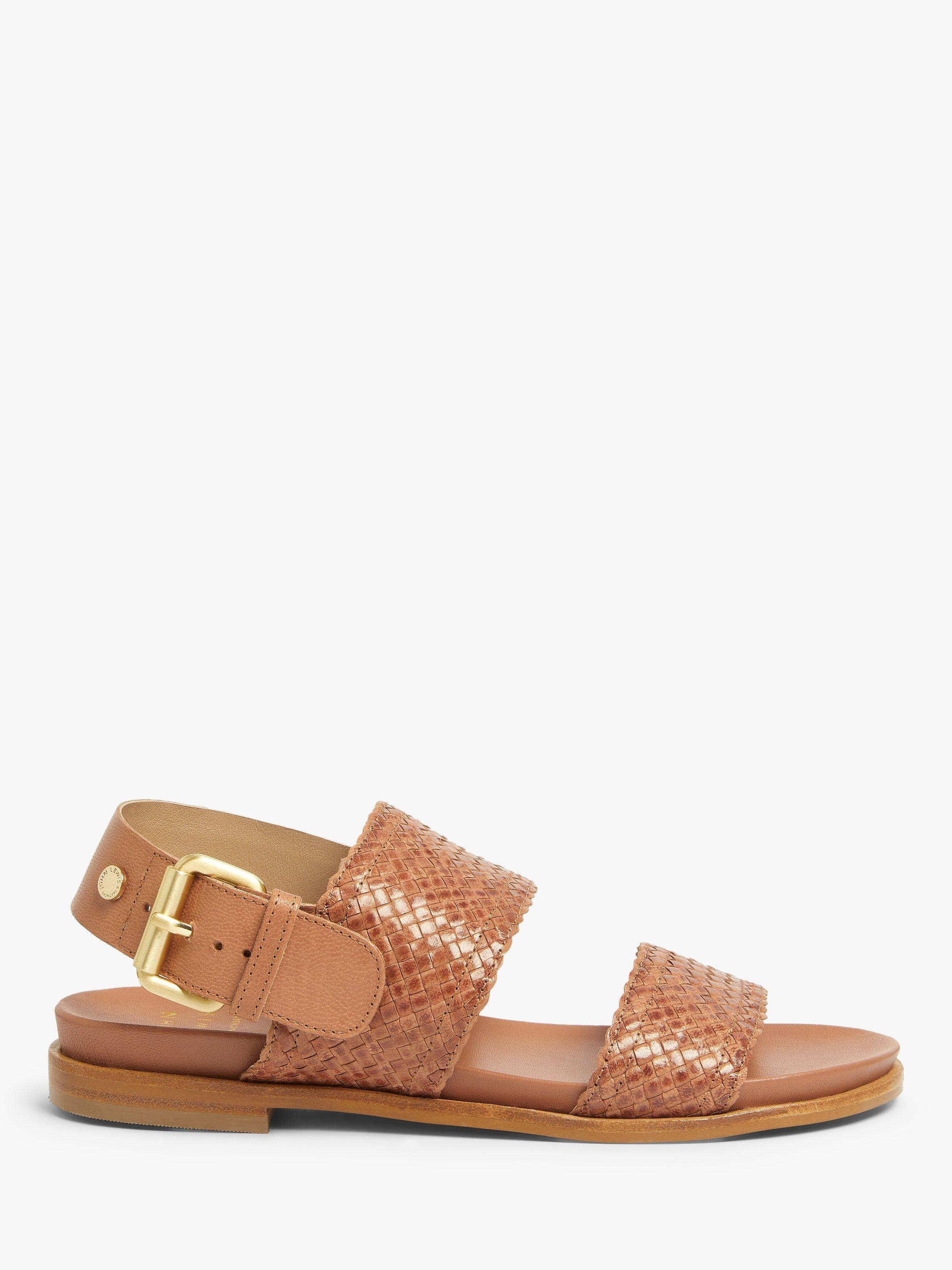 John Lewis Josaphine Leather Woven Sandals