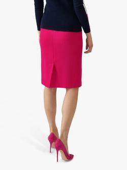Pure Collection Wool Pencil Skirt, Bright Pink - view 2, Bright Pink