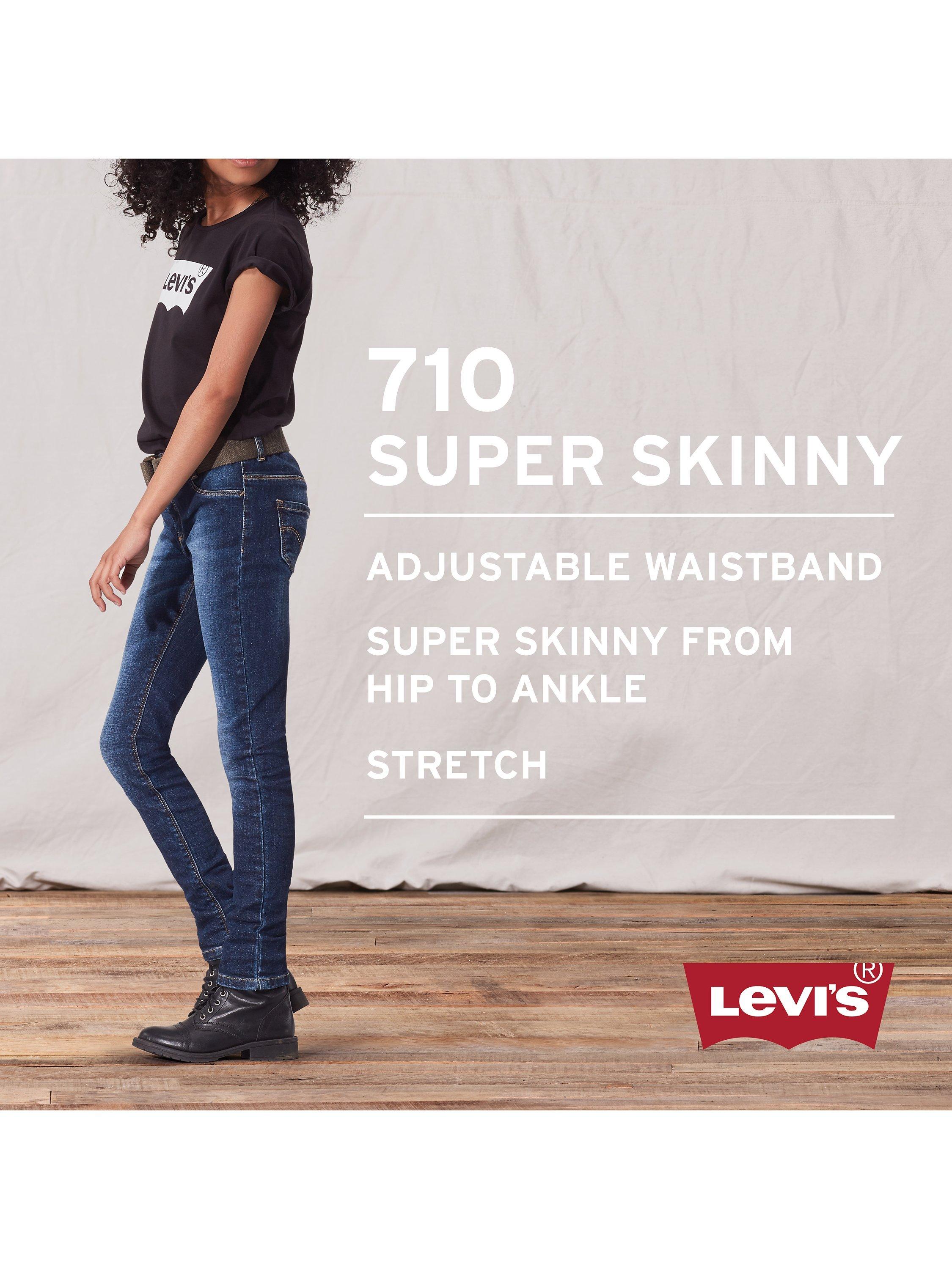 Product image 3 of 3, which shows Levi's Girls' 710 Super Skinny Jeans, Lt Blue, 8 years