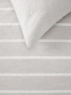 John Lewis Pyjama Stripe Duvet Cover Set - view 2, Natural