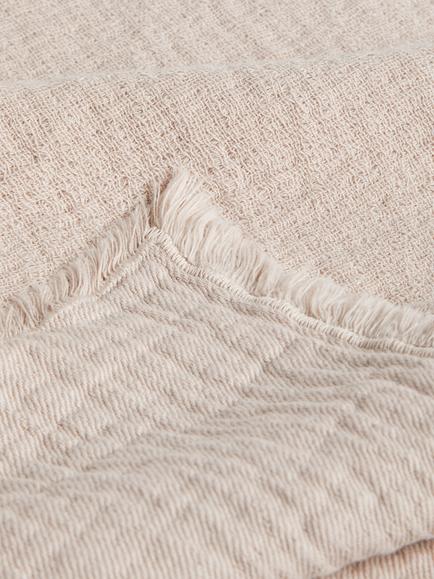 John Lewis Washed Cotton Bedspread, L250 x W260cm - view 2, Natural