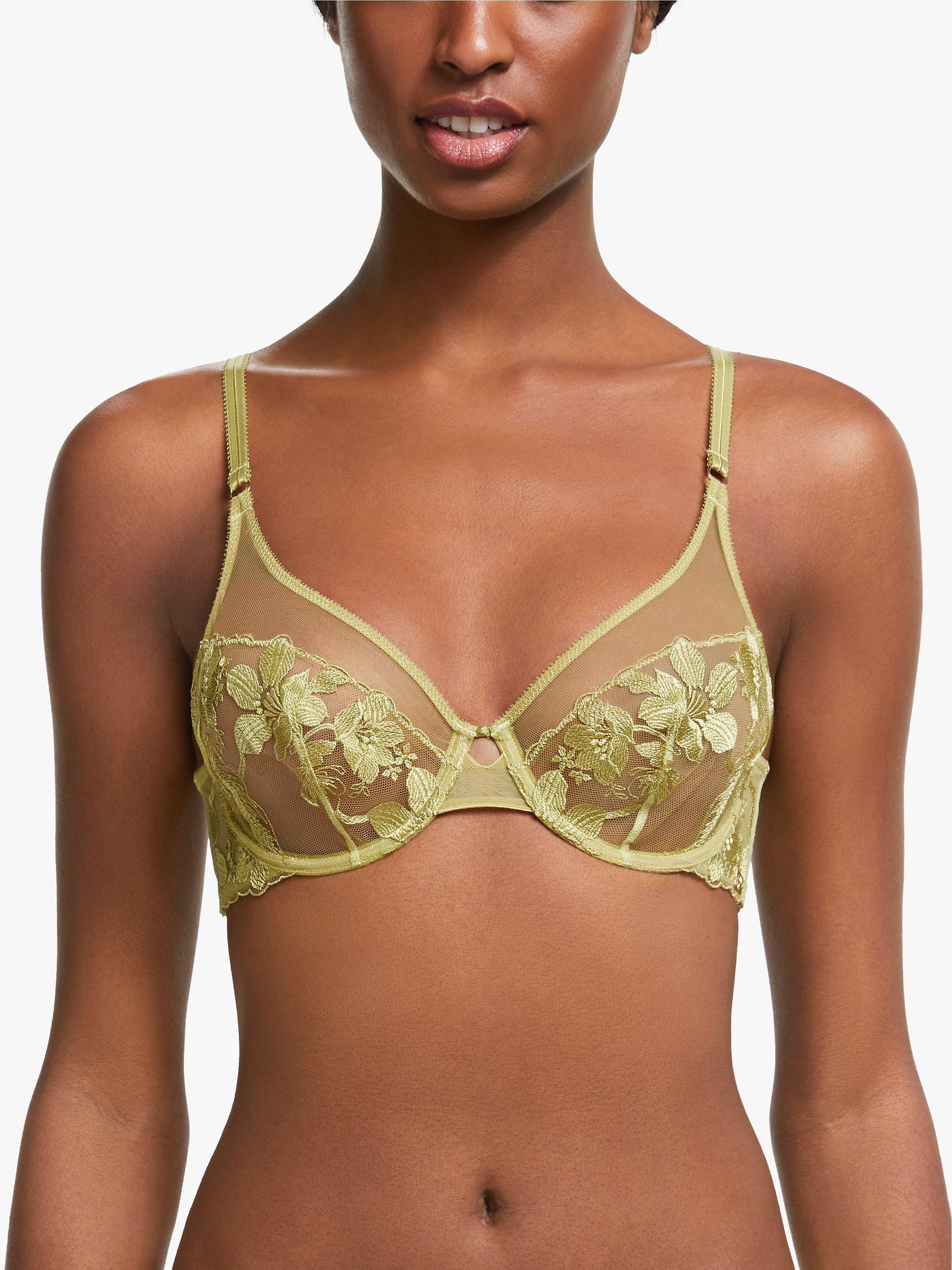 AND/OR Uma Embroidered Bra, Olive
