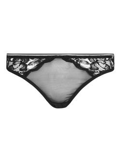 AND/OR Wren Lace Brazilian Knickers - view 2, Black