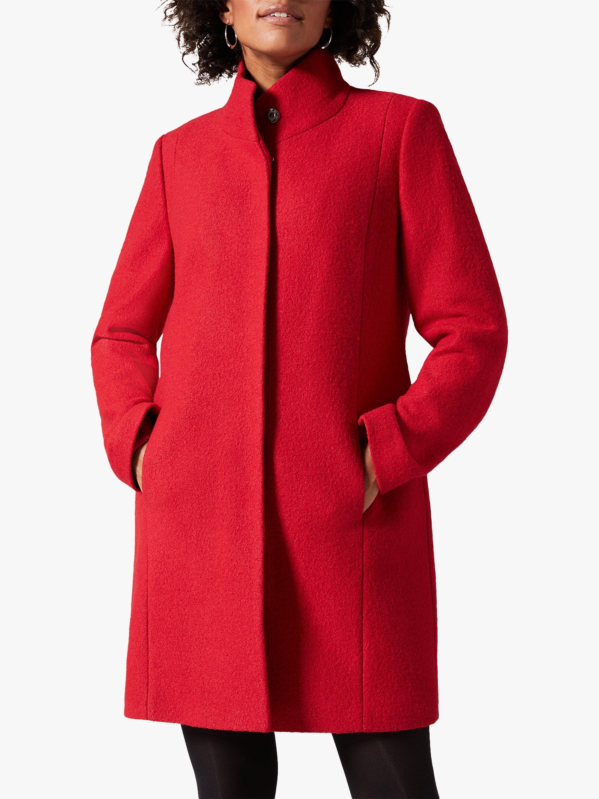 Funnel collar wool coat best sale