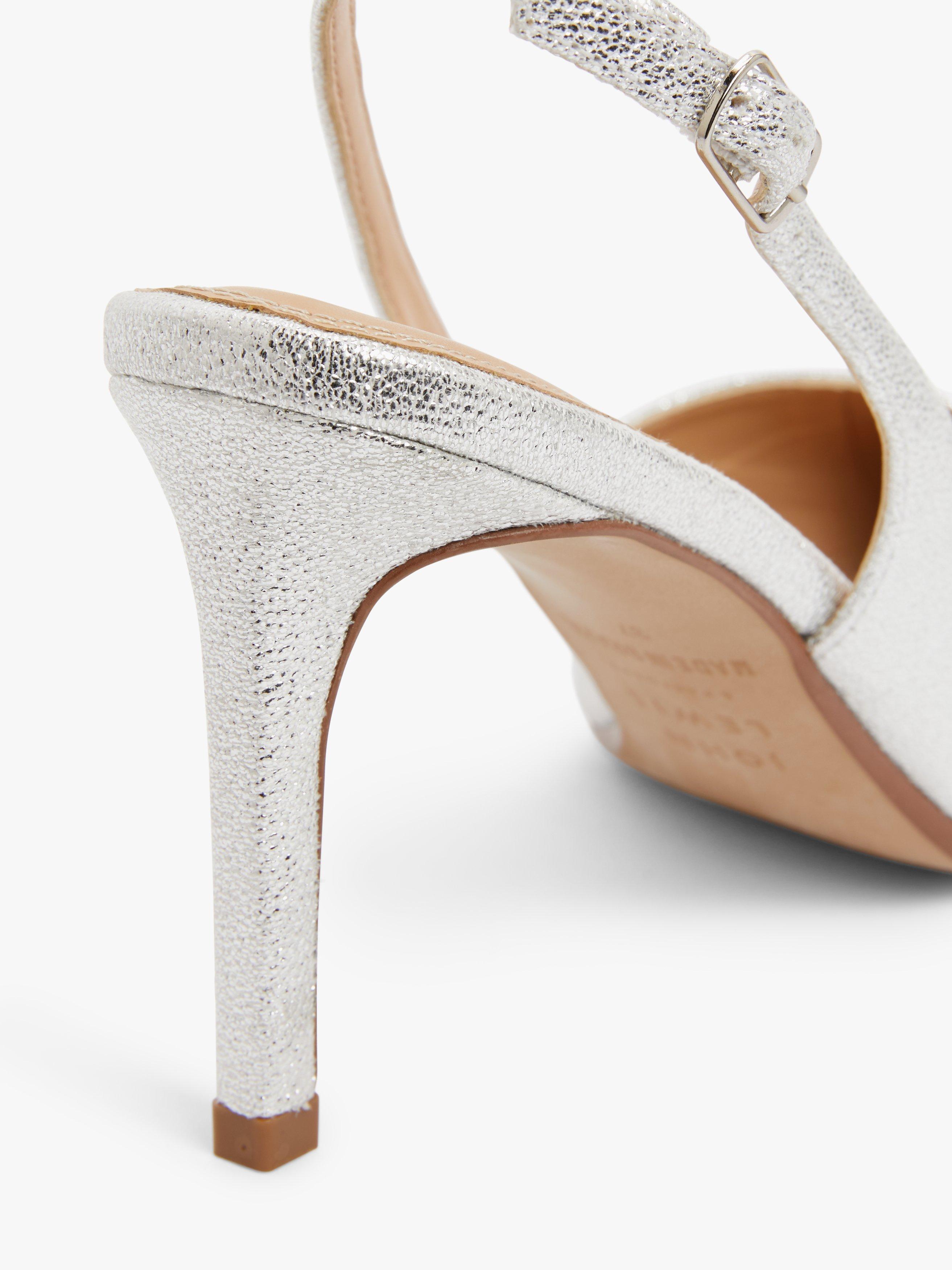 John Lewis Partners Billa Slingback Court Shoes Silver