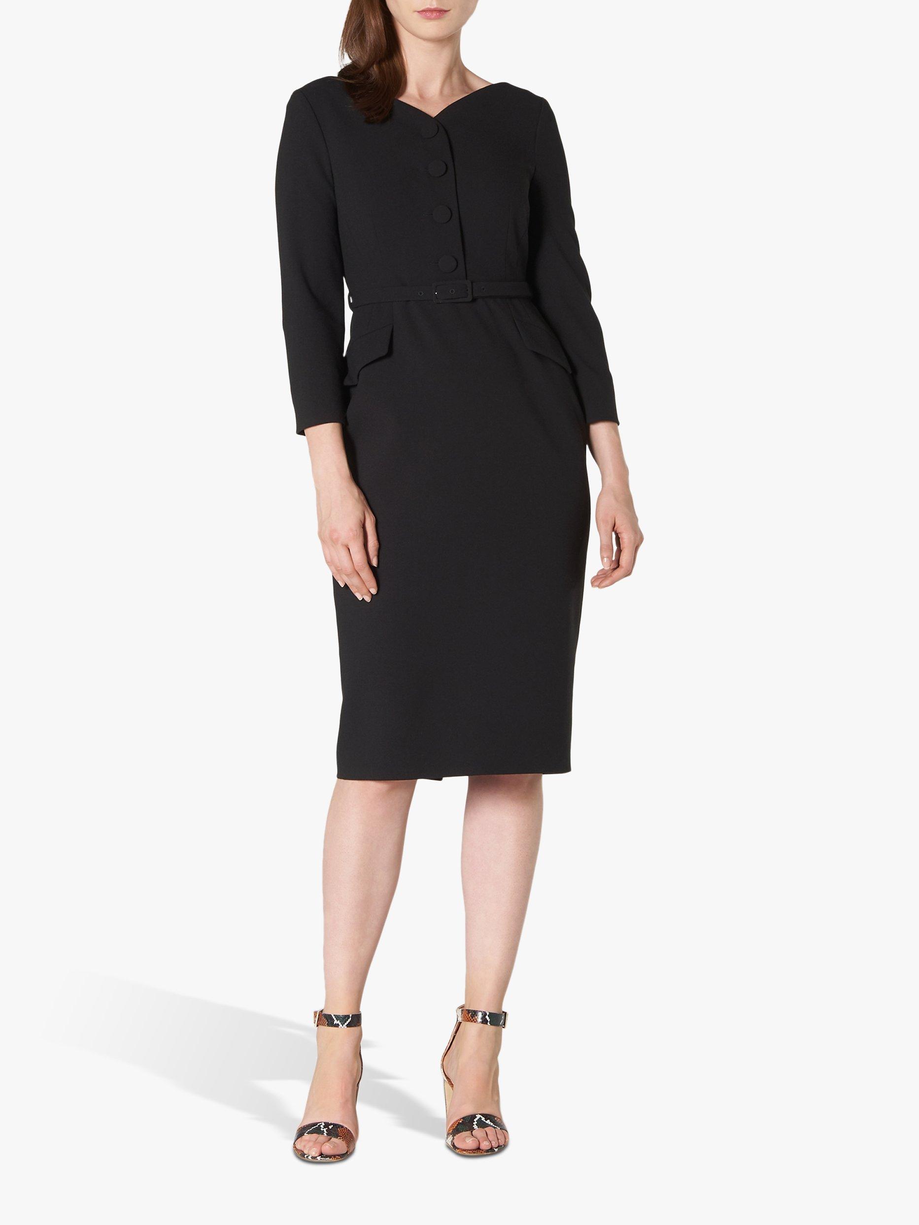 L.K.Bennett Peggy Tailored Midi Dress, Black, 14