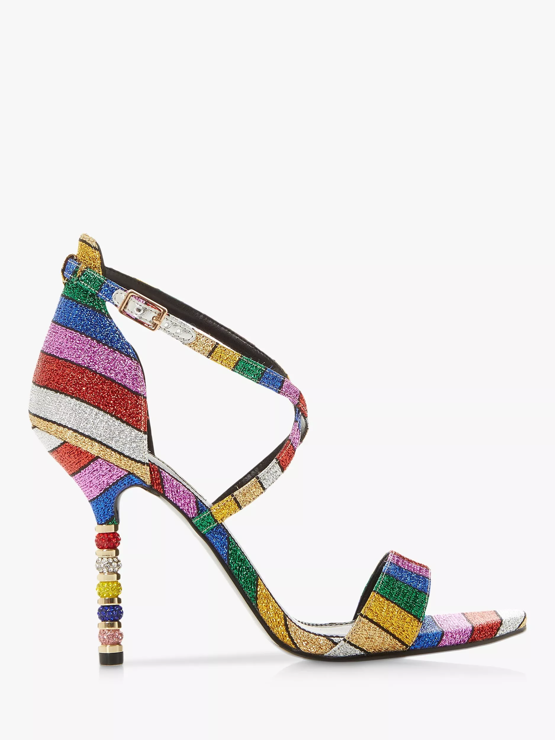 Dune Malibu Embellished Stiletto Heel Sandals Multi