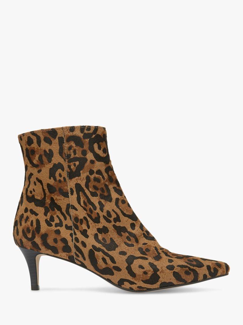 Animal print kitten heel boots best sale