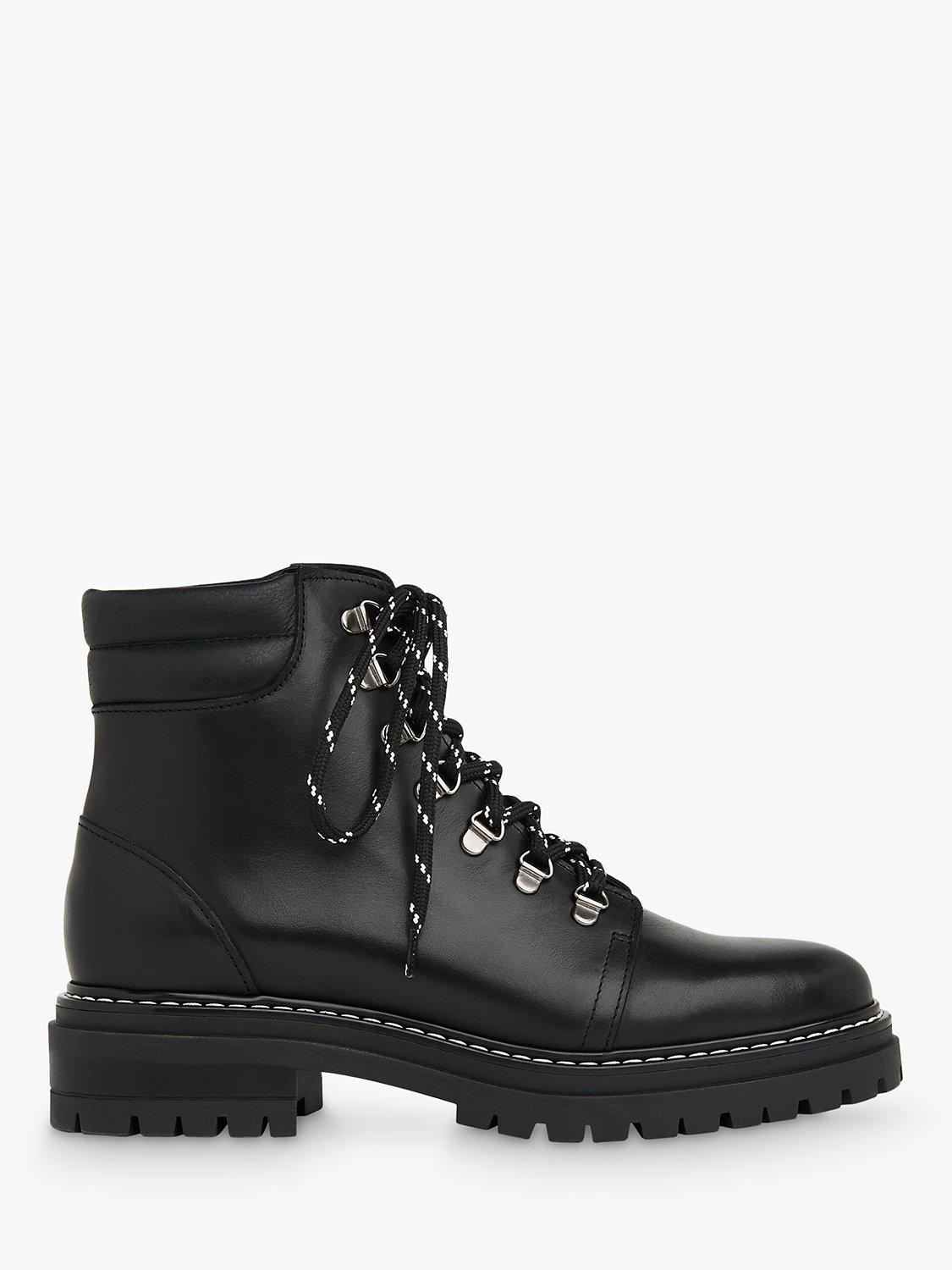 Whistles Amber Leather Lace Up Ankle Boots