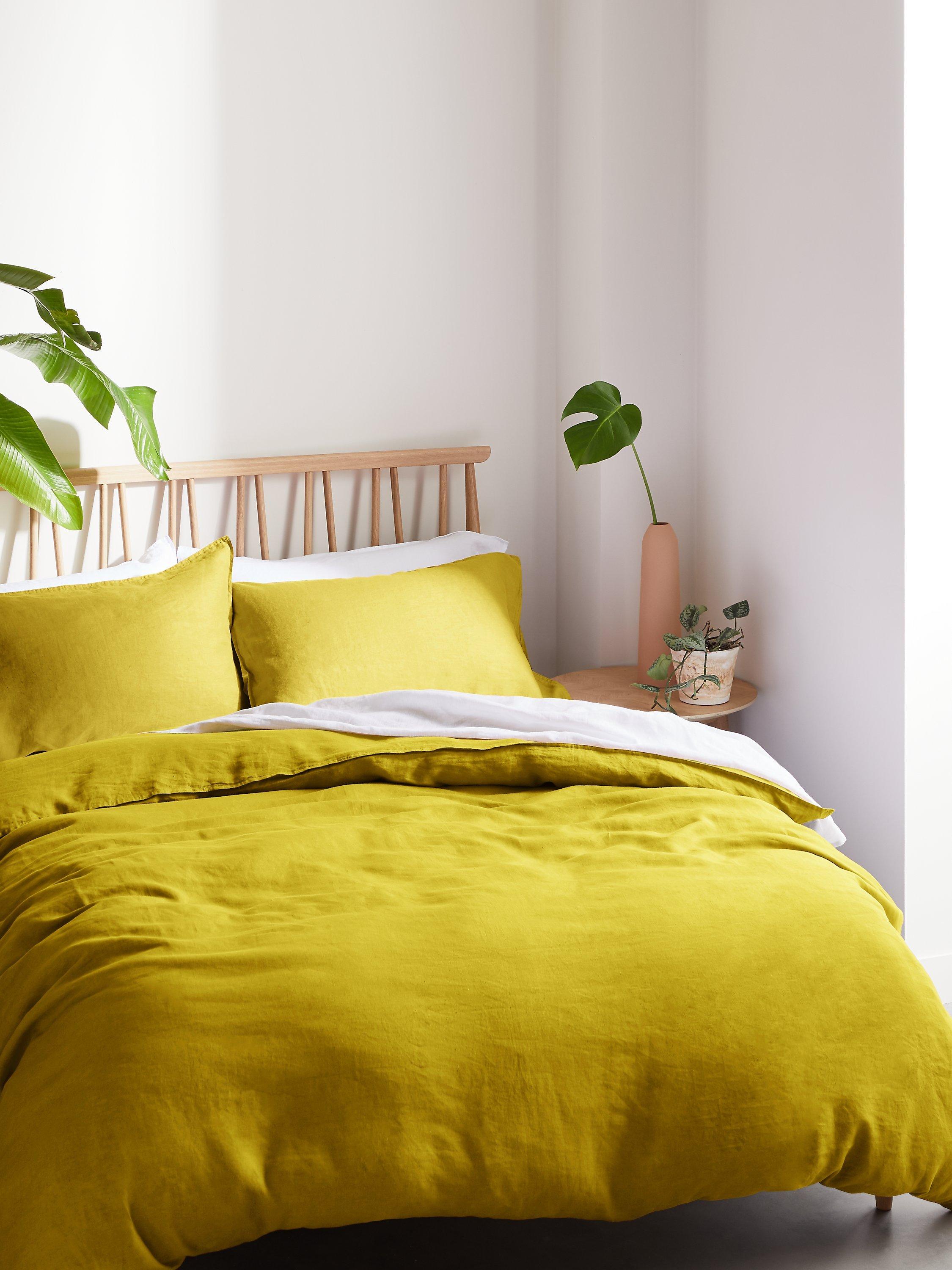 John Lewis & Partners 100% Linen Bedding, Citrine