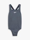 Speedo Kids' Medalist Stripe Swimsuit, Navy
